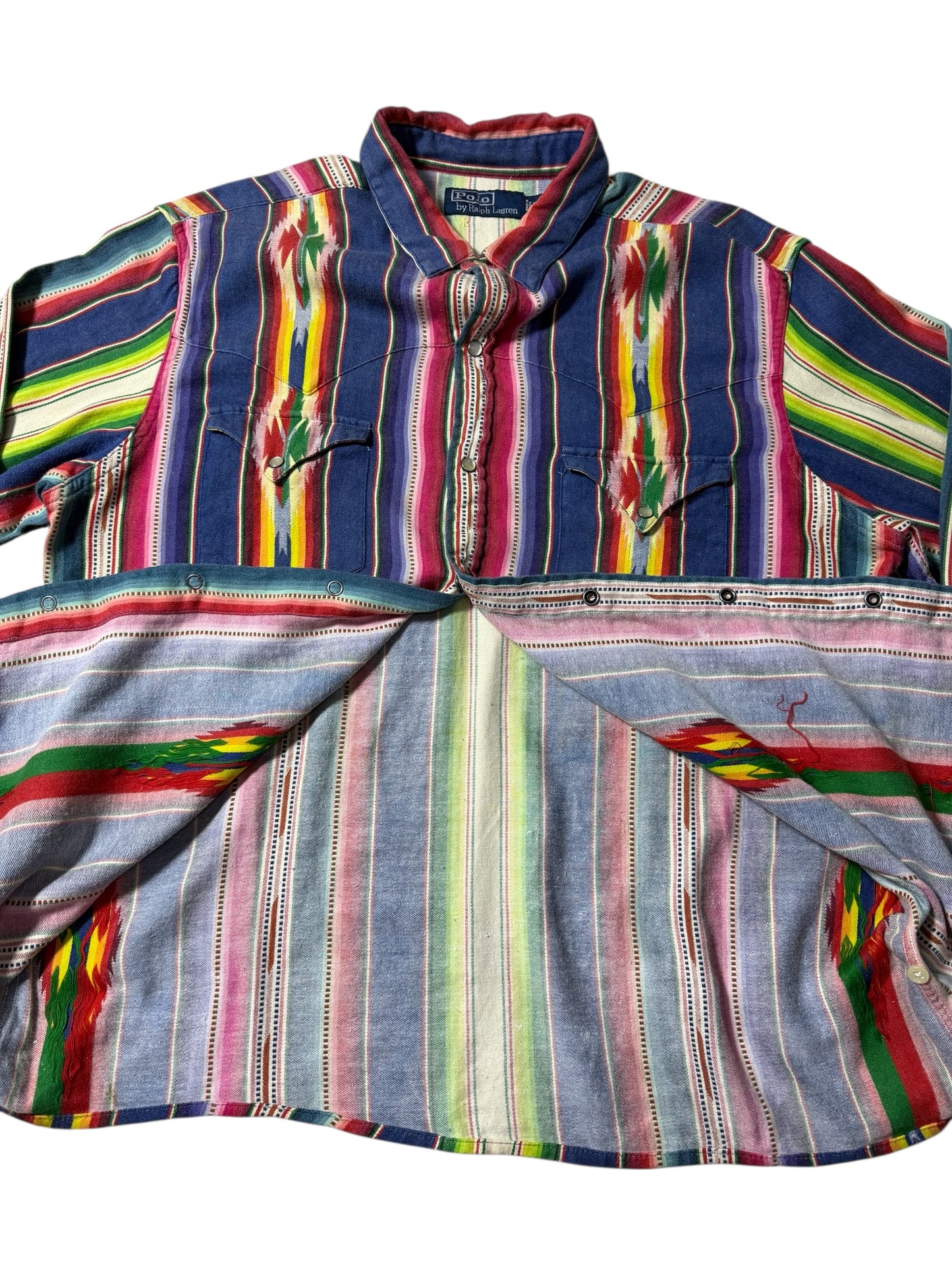 Vintage Polo Ralph Lauren Serape Stripe Western Shirt