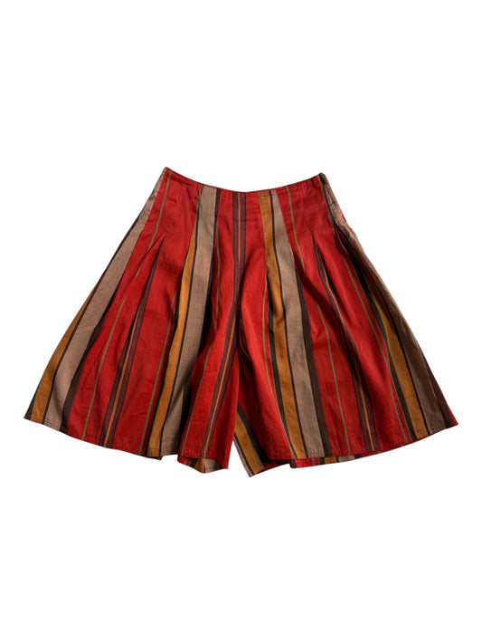 Vintage 1980s-90s MANI by Giorgio Armani Striped Pattern Poplin Shorts