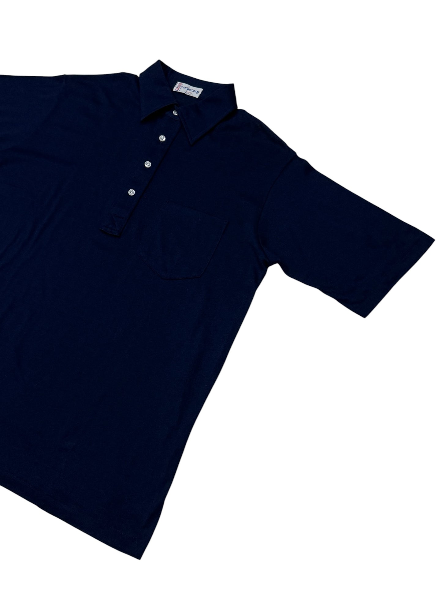 Vintage Monogram Polo Pocket Tee Made In Usa