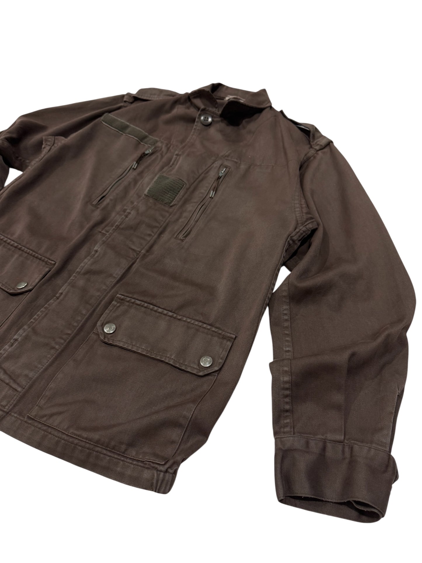 Vintage French Army F2 Field Jacket Rare Brown Military Surplus Retro Workwear