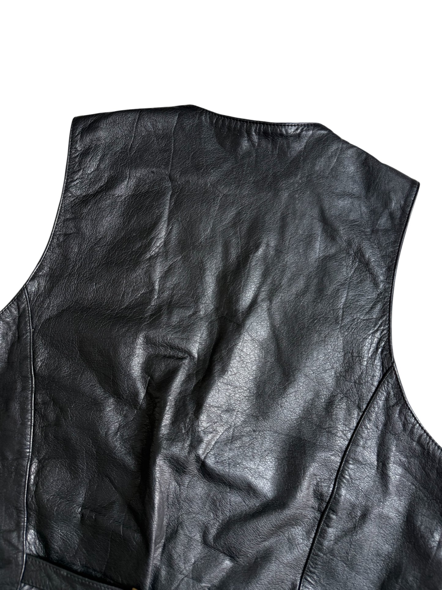 Vintage Vario Max Black Leather Vest