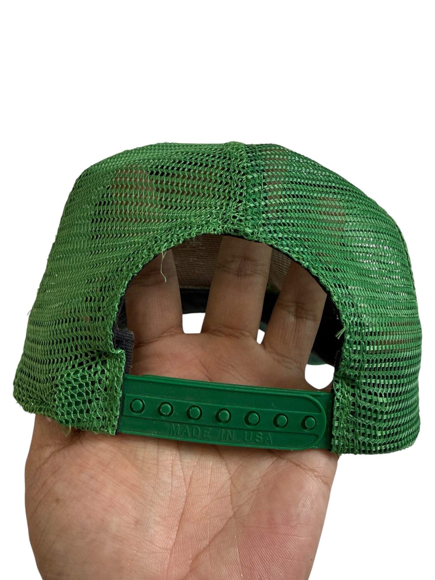 Vintage H Bar C California Ranchwear Green Mesh Trucker Cap Made in USA