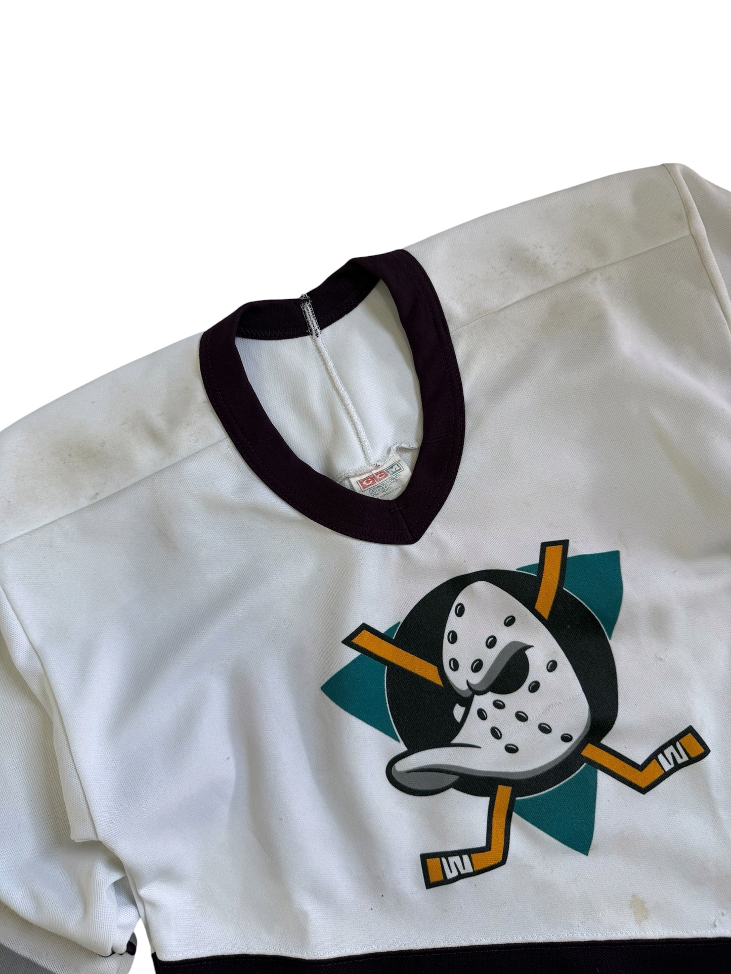 Vintage CCM Anaheim Mighty Ducks Kids Hockey Jersey