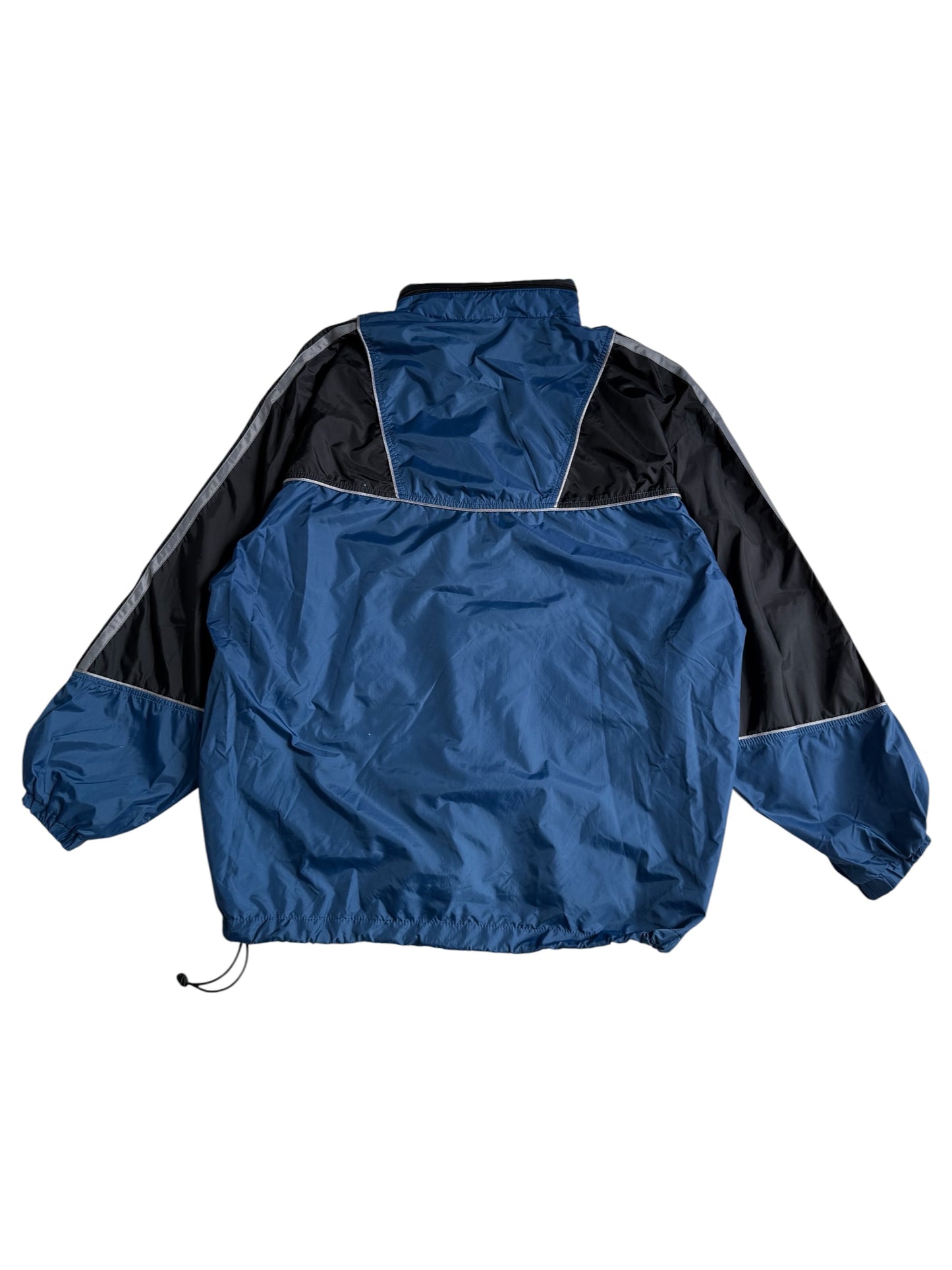 Vintage 1990s Adidas Half Zip Pullover Windbreaker Jacket Packable Hood