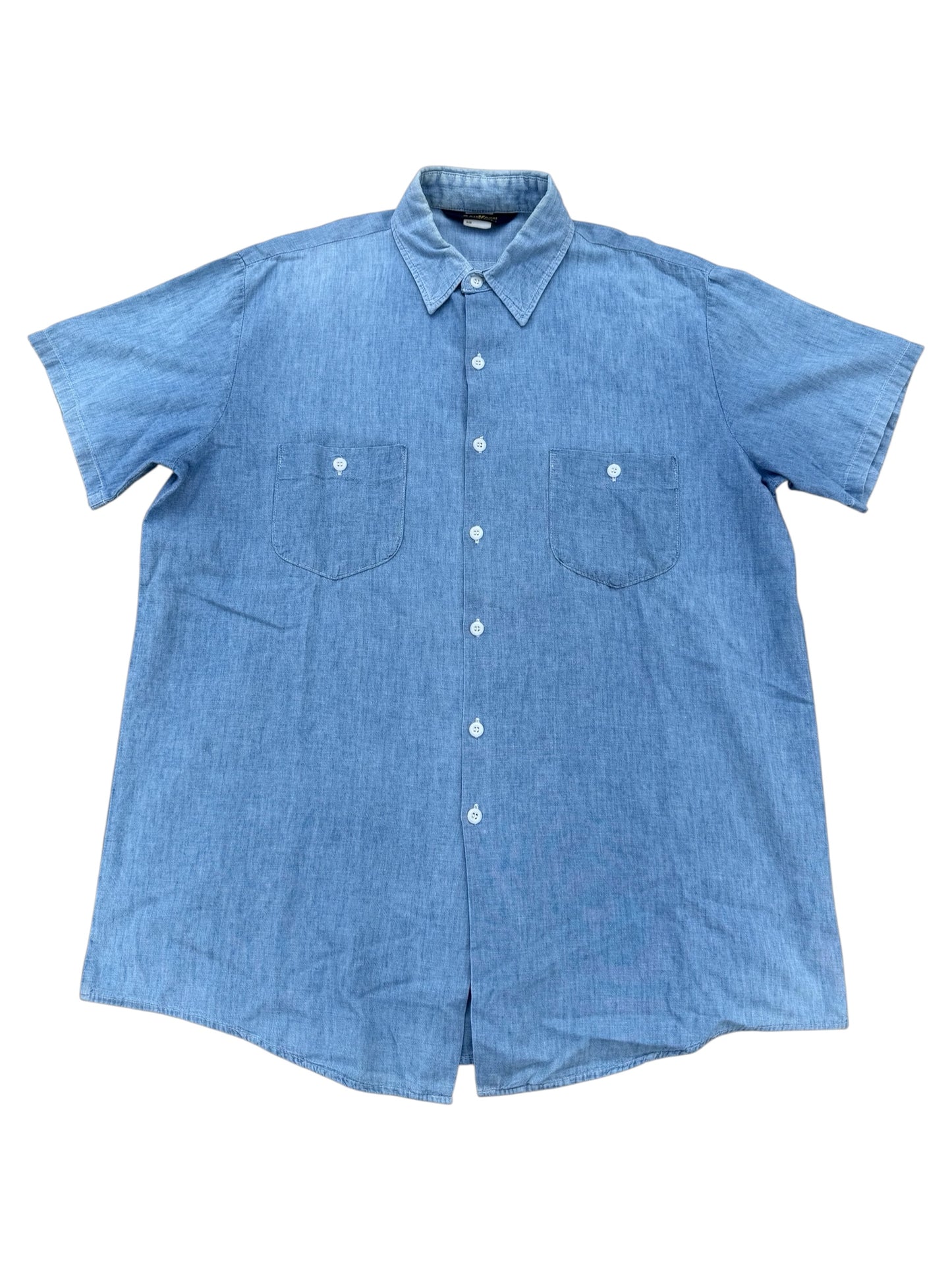Vintage 1970s-80s OshKosh B’gosh Made in USA Chambray Work Shirt