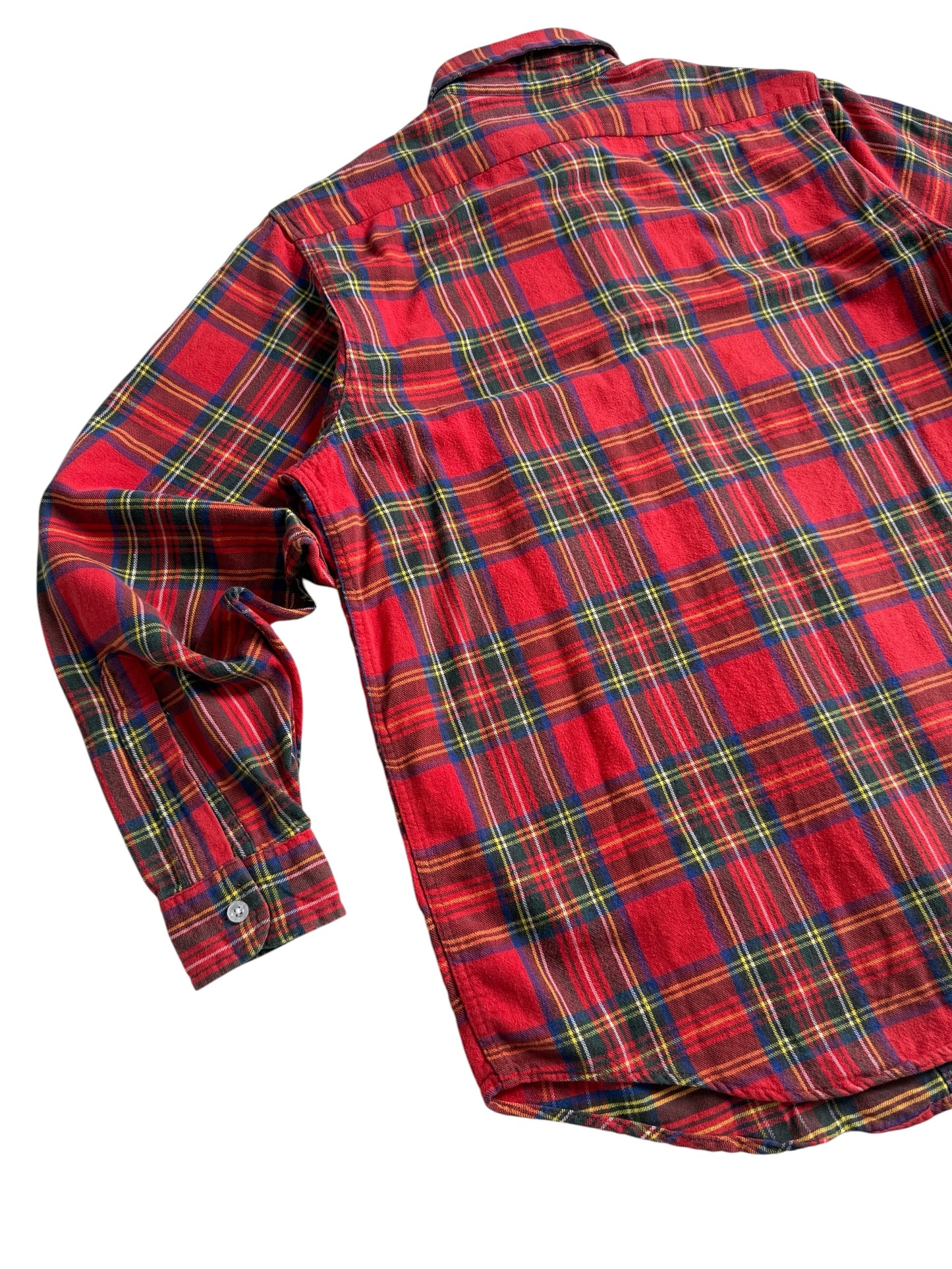Vintage LL Bean Made in USA Red Tartan Flannel Shirt