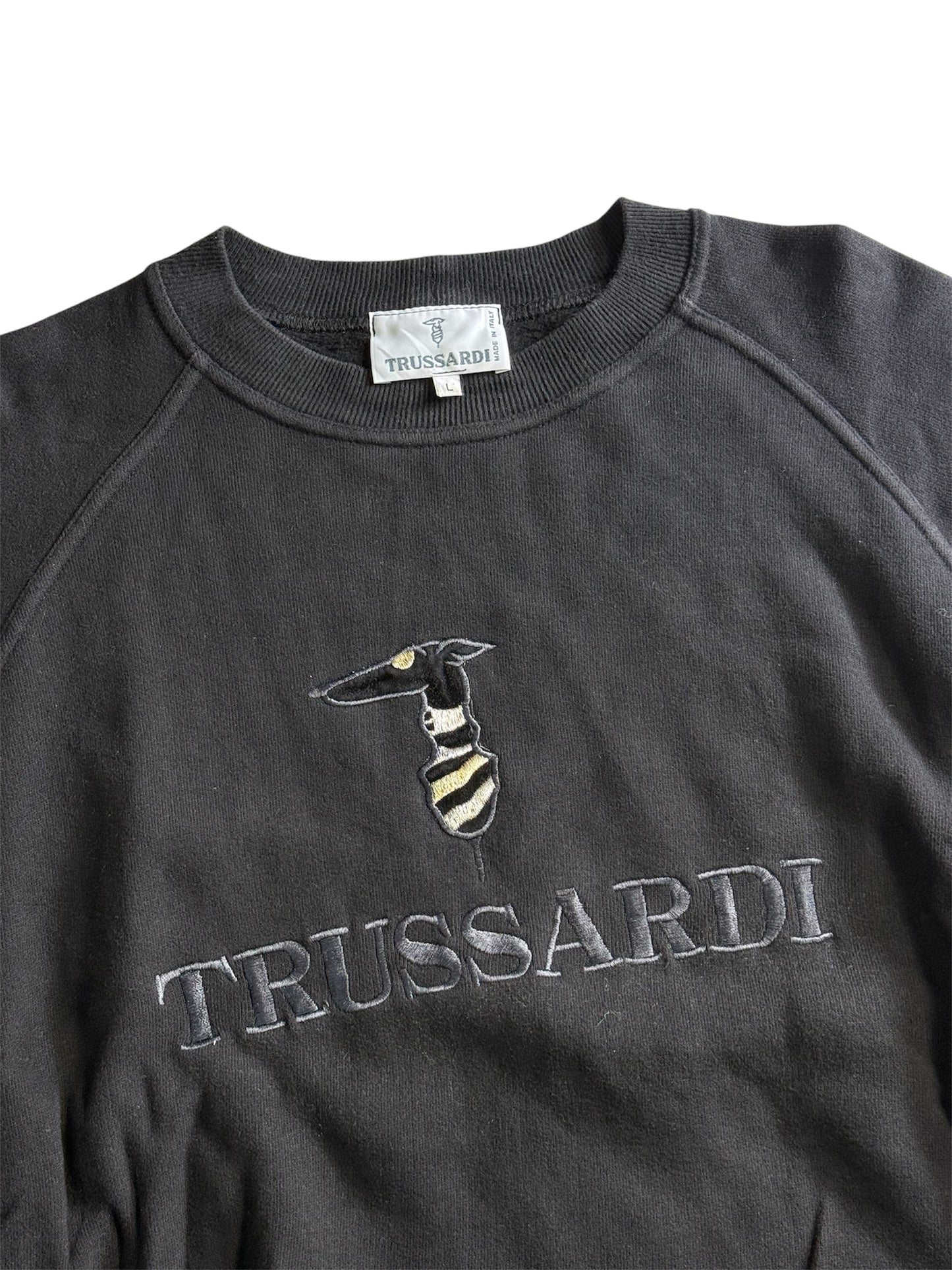Vintage Trussardi Made in Italy Embroidered Logo Sweatshirt