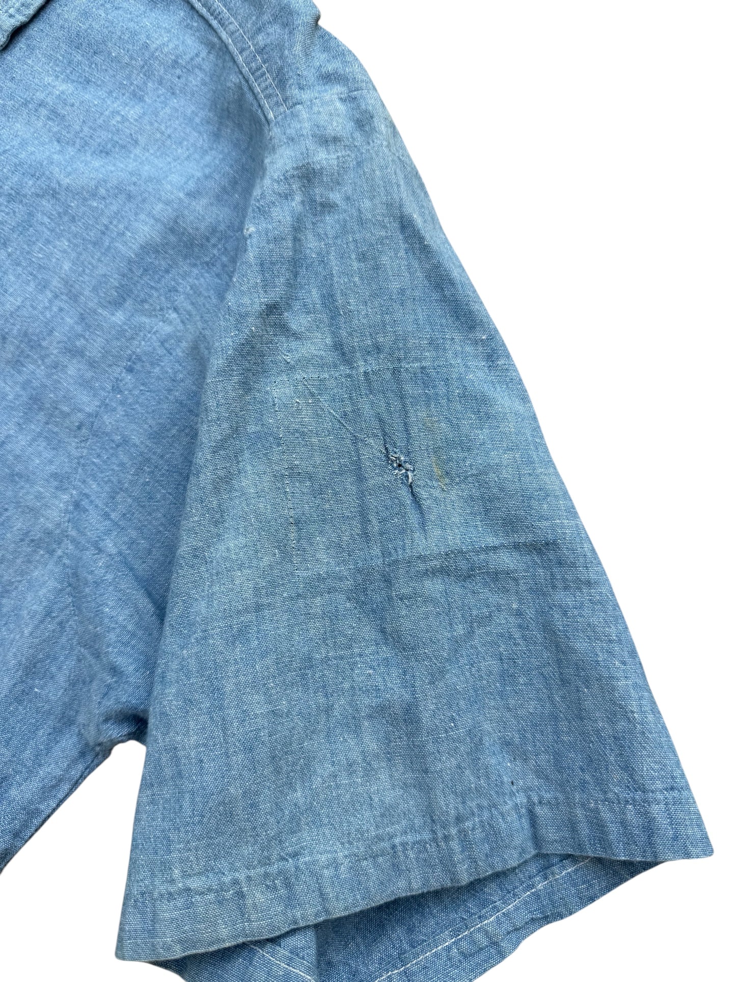 Vintage 1980s Five Brother Chambray Work Shirt