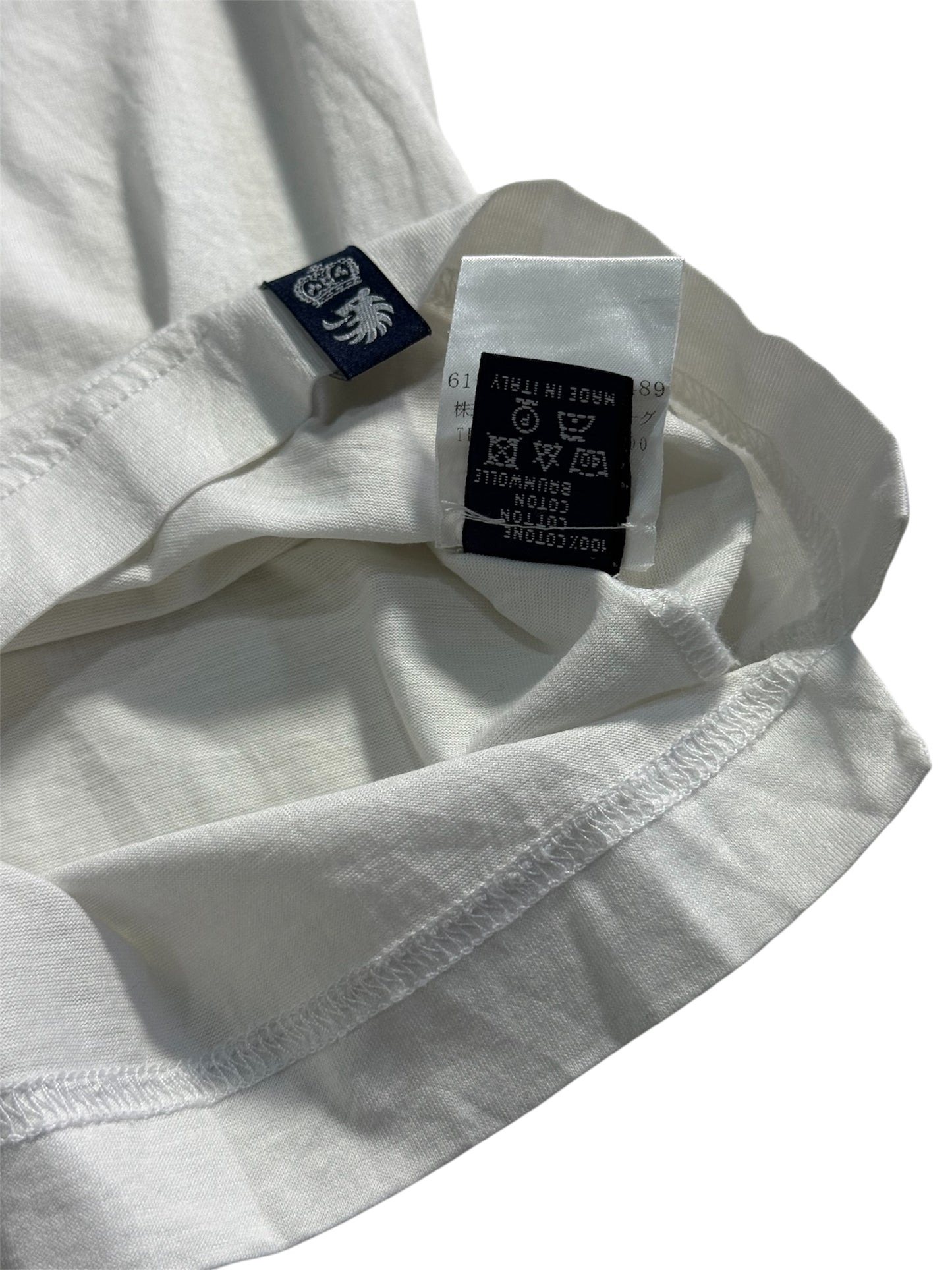 Drumohr Pocket Tshirt White Minimal Made in Italy