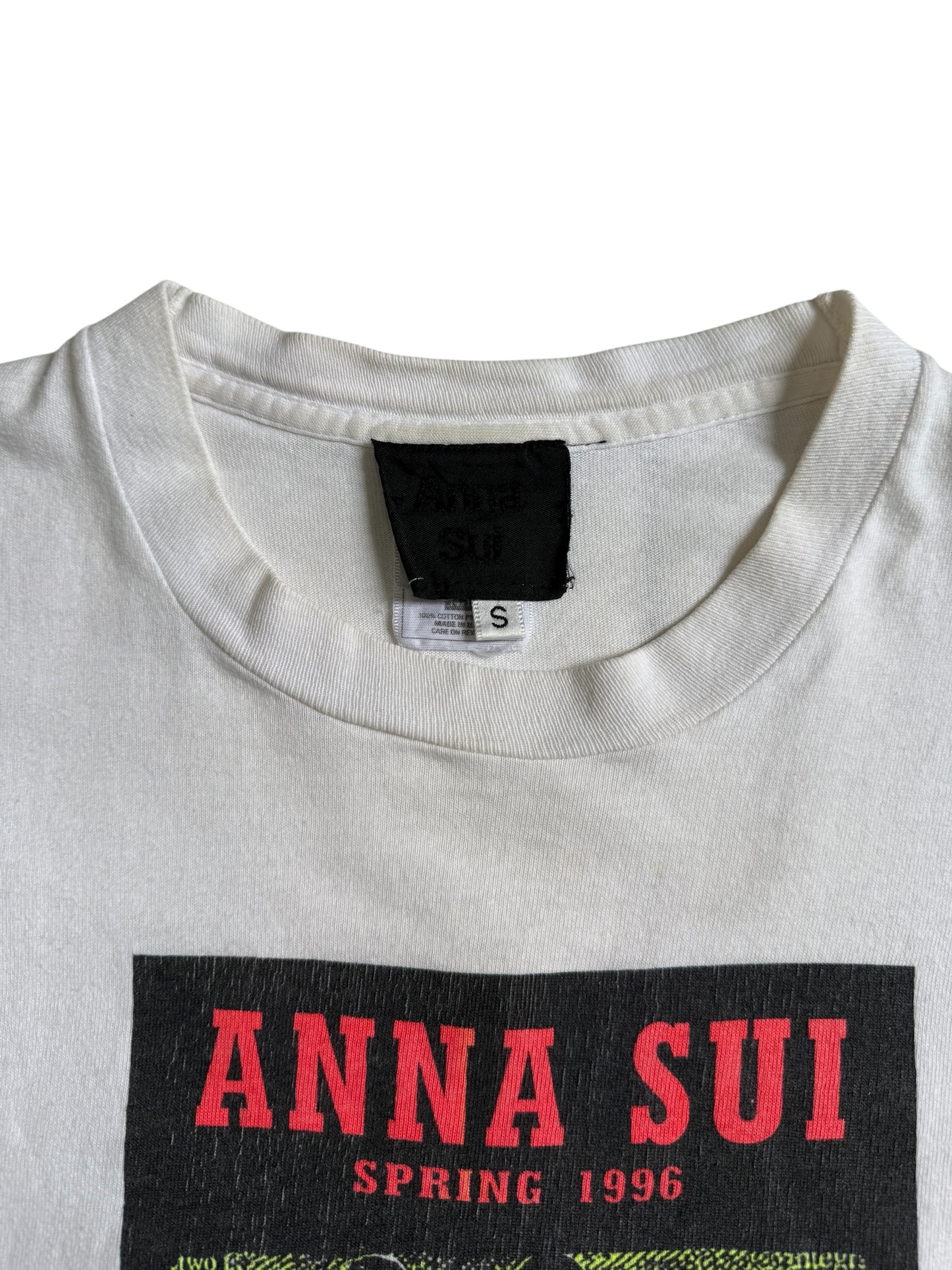 Vintage 1996 Anna Sui Spring Fashion Show Graphic Tshirt