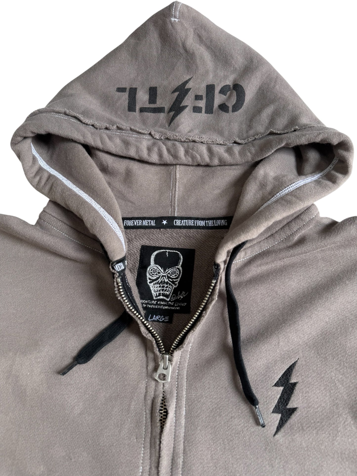 Creature From The Living Lightning Hoodie Distressed Sweatshirt Made in Japan