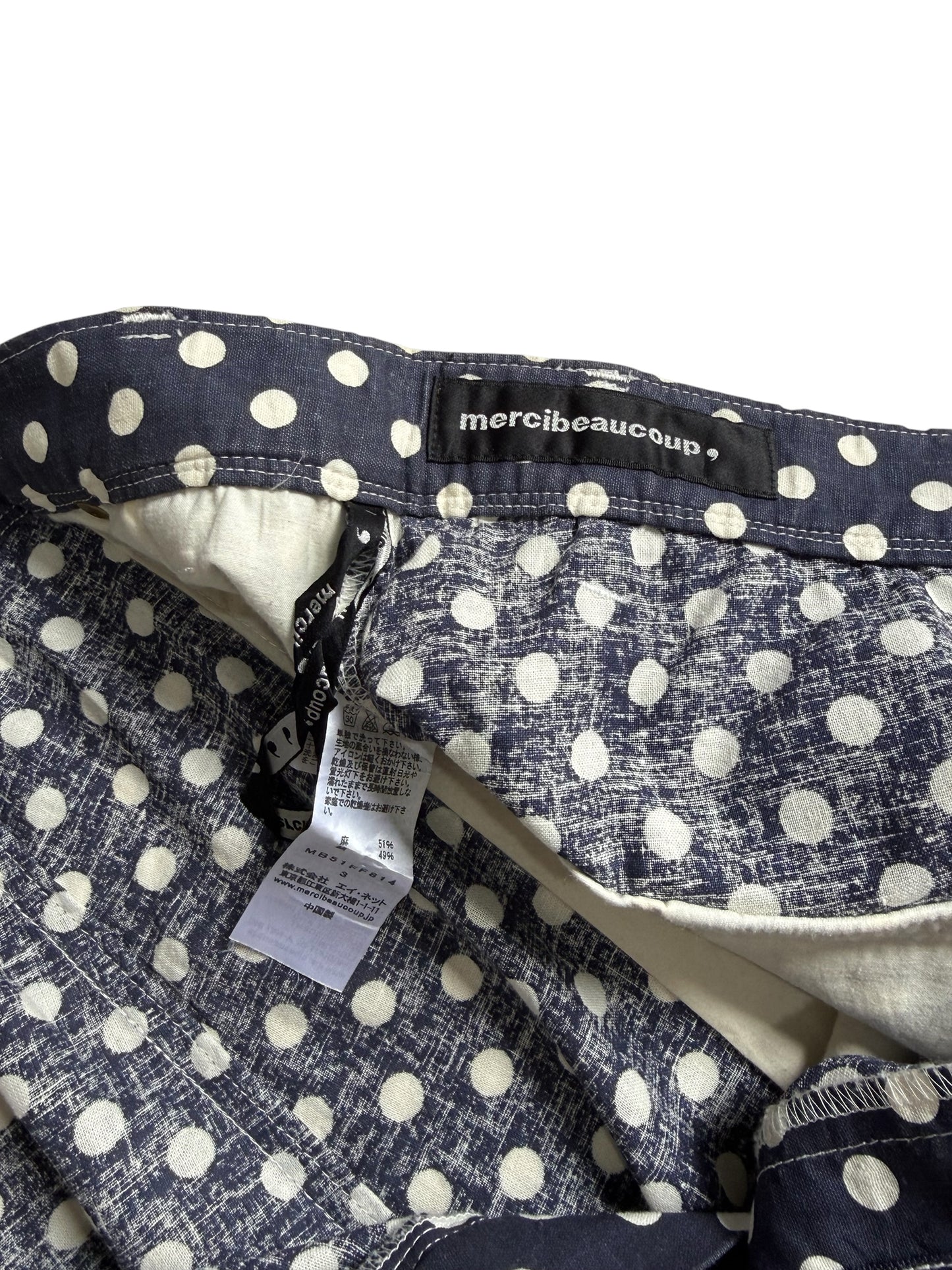 Mercibeaucoup Polka Dot Painter Pants Japanese Designer