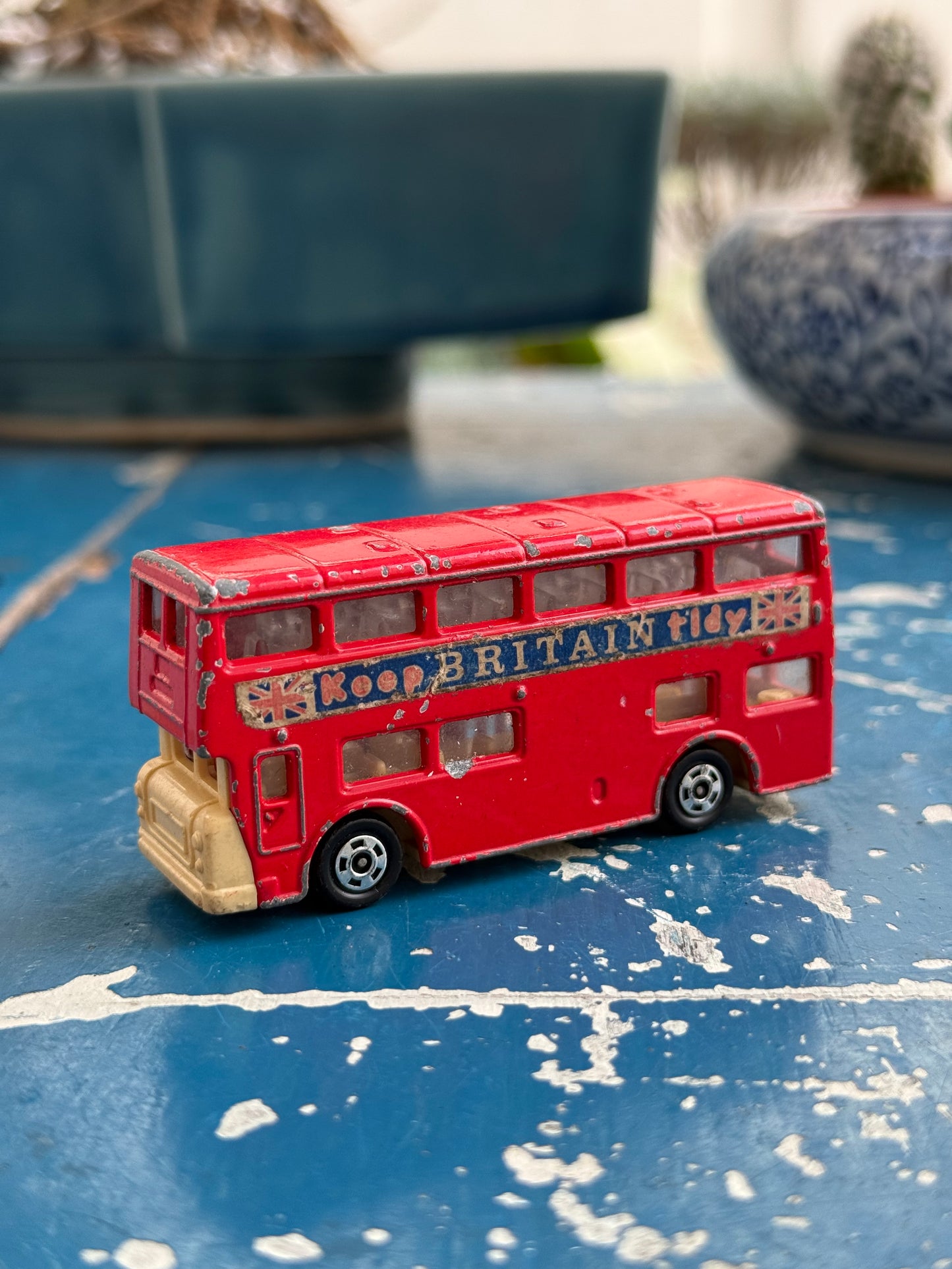 Vintage 1977 Tomica F15 London Bus Keep Britain Tidy 1/130 Made in Japan