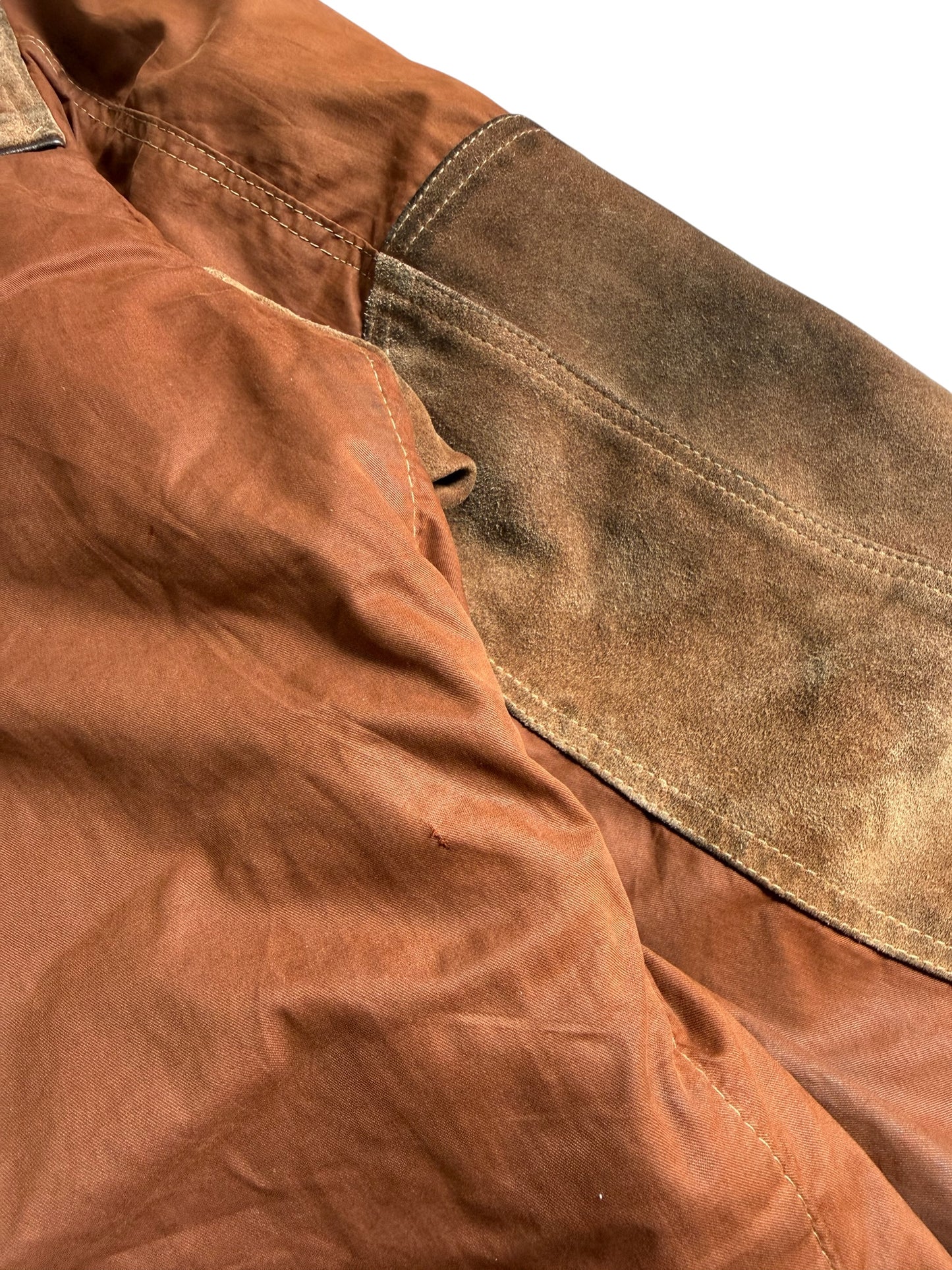 Vintage 1980s Cinquanta Leather Trim Hunting Jacket Made in Italy