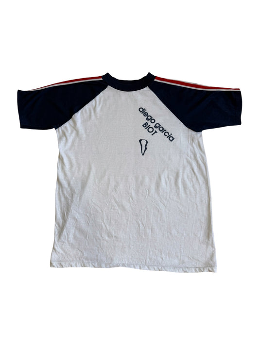 Vintage 80s Diego Garcia BIOT Raglan Tshirt Military Base Souvenir