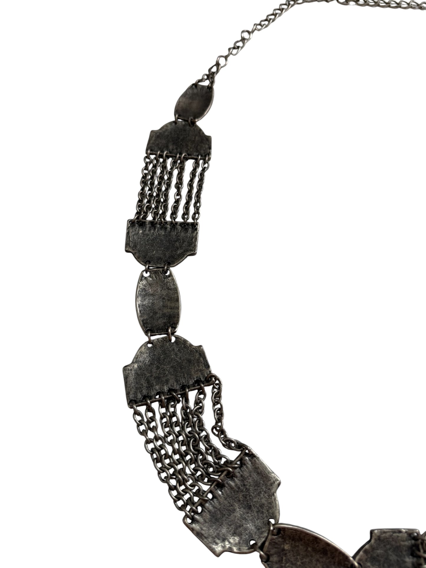 Vintage Gothic Ornate Chain Hip Belt Black Tone Boho Waist Chain Medieval Statement Accessory