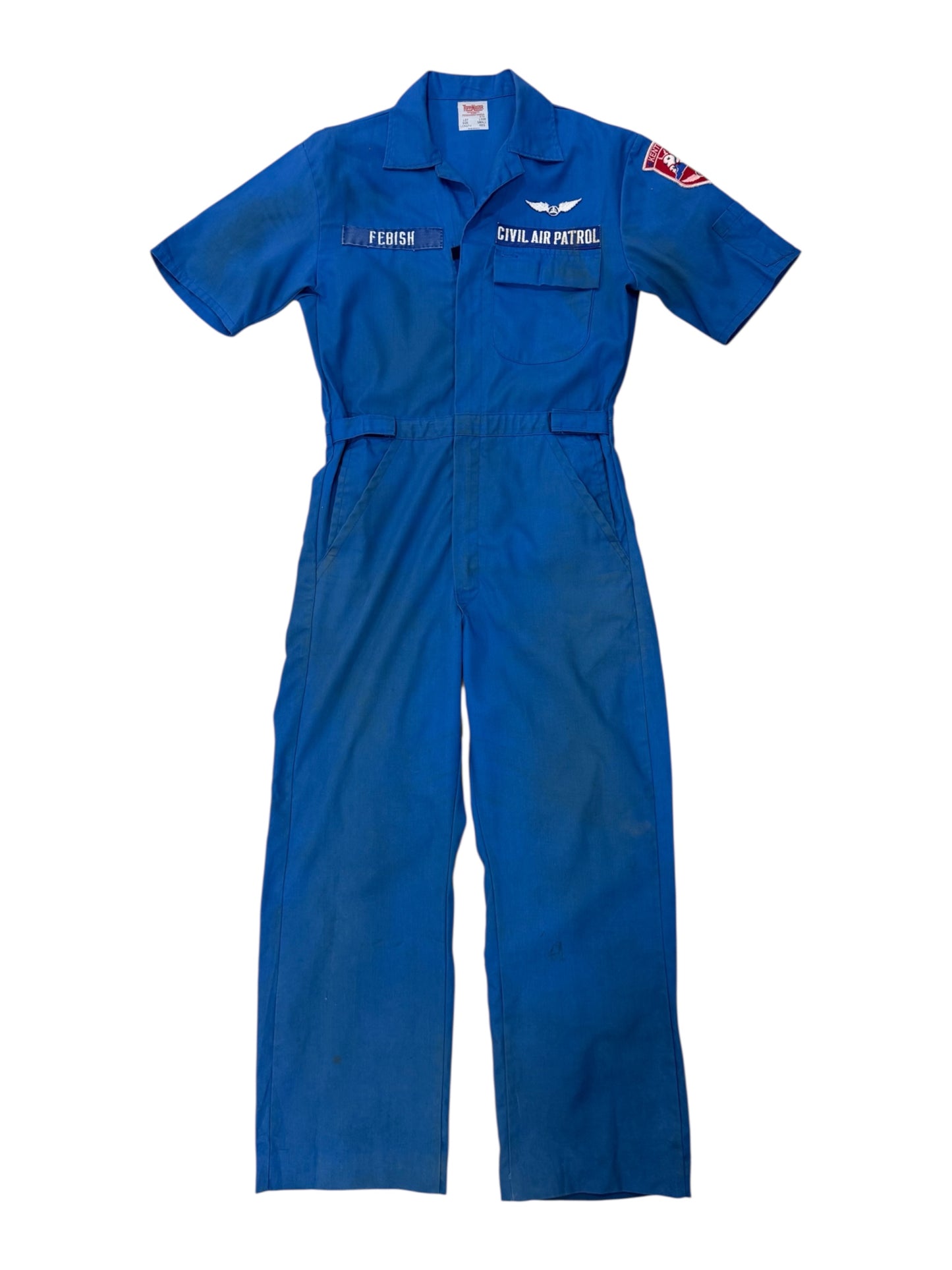 Vintage 1960s–70s Civil Air Patrol Blue Workwear Coverall Made in USA