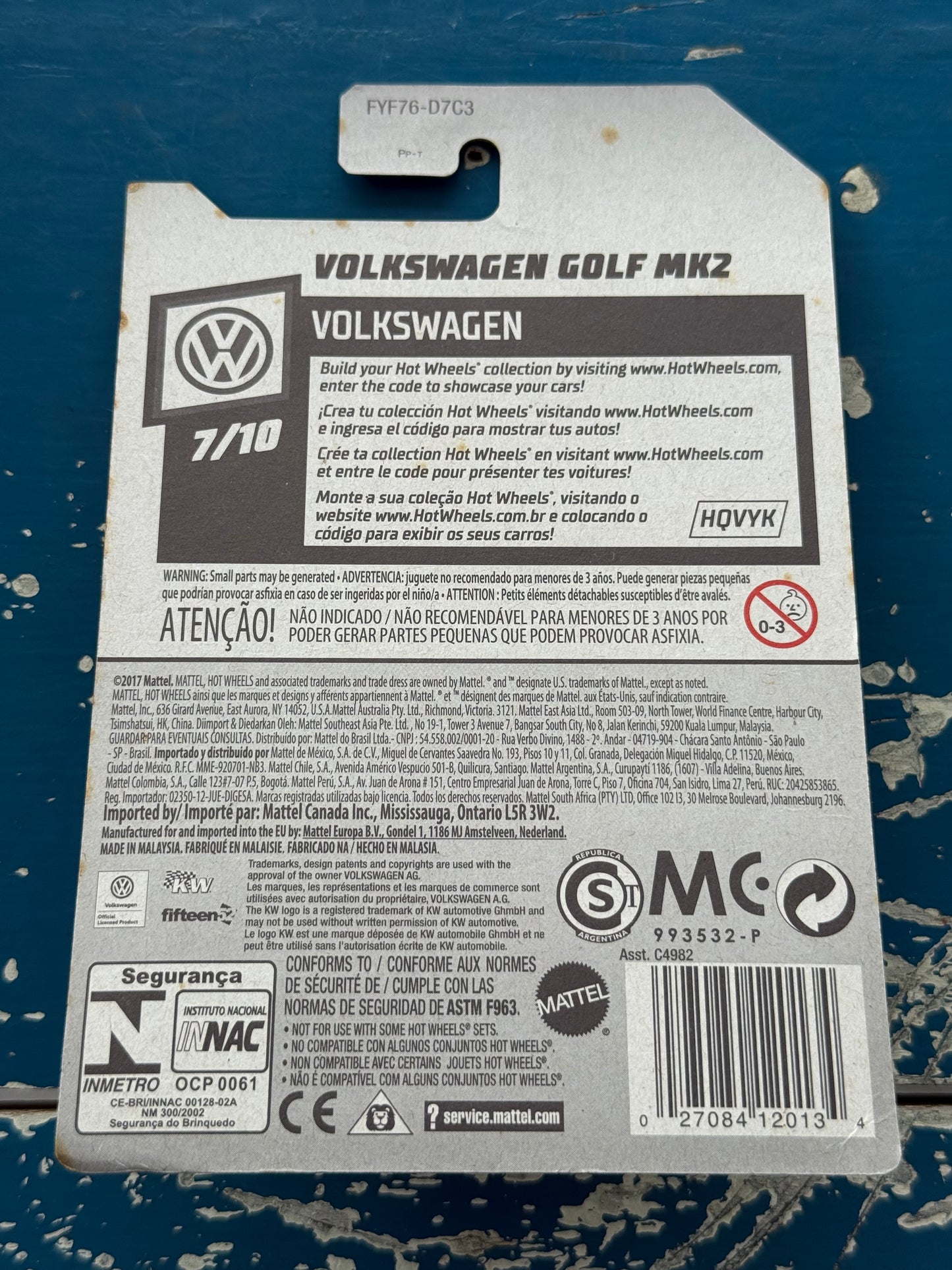 Hot Wheels Volkswagen Golf MK2