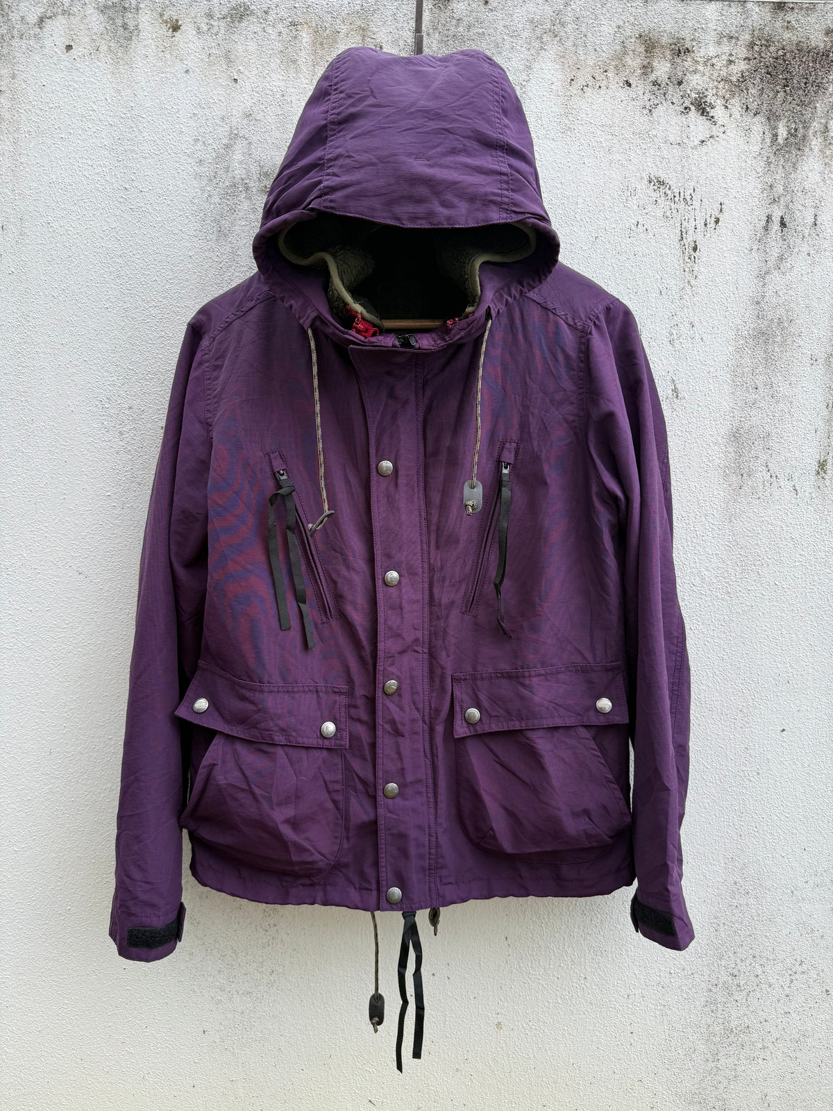FREAK’S STORE Japan Purple 2 in 1 Hooded Parka Jacket Sherpa Fleece Vest