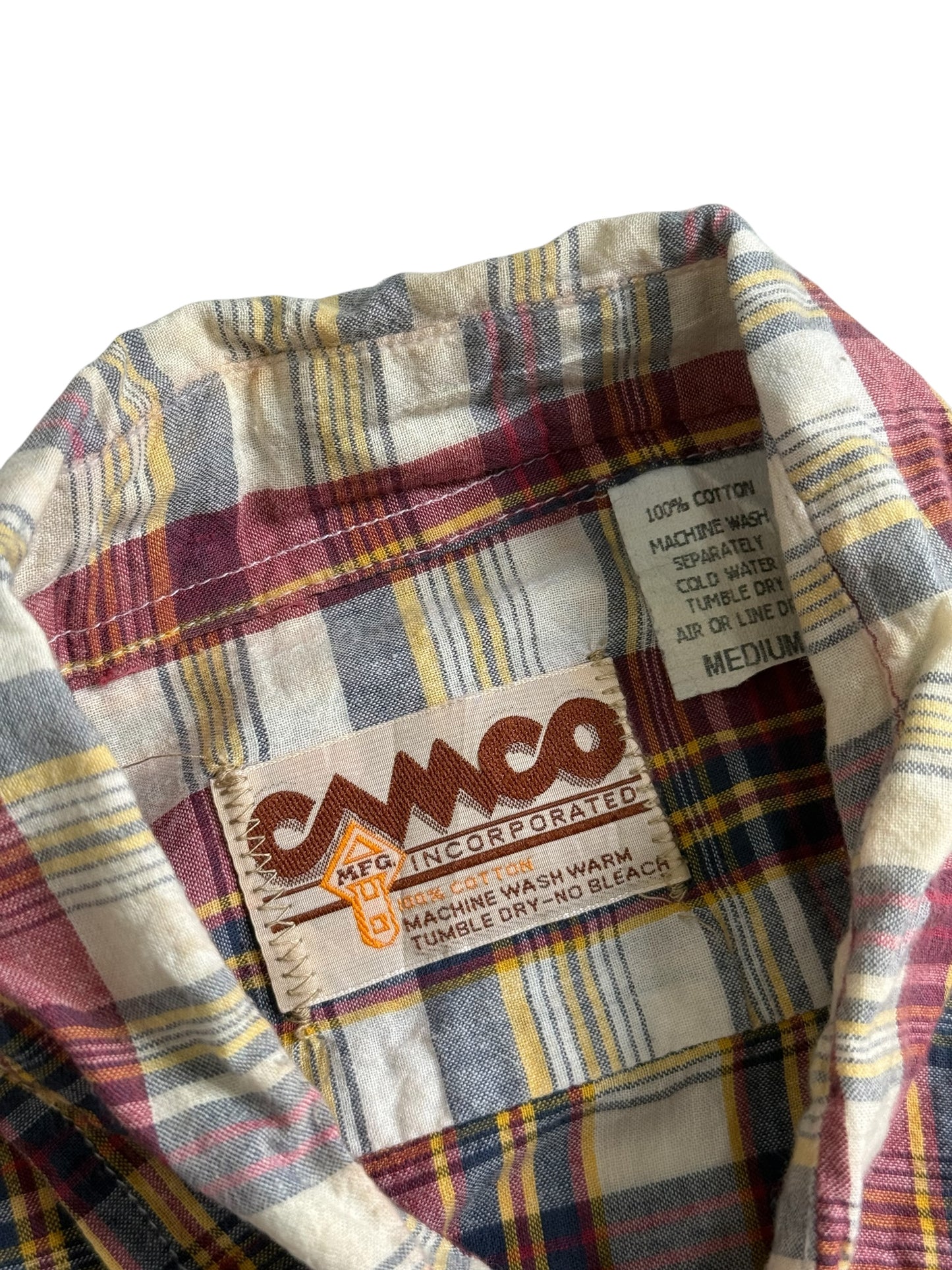 Camco Plaid Short Sleeve Work Shirt