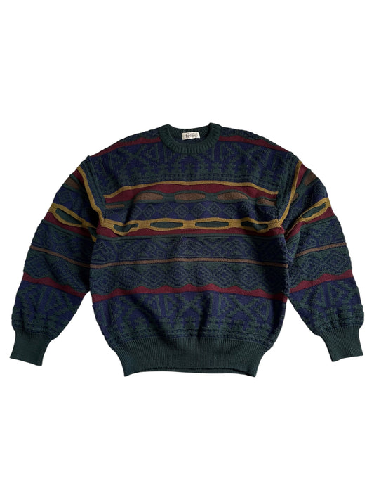 Vintage Royal House Japan Geometric Wool Blend Knit Sweater