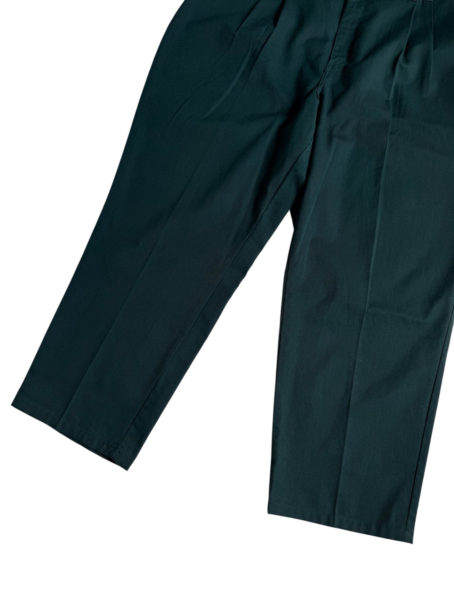 Vintage Dickies Green Work Pants Pleated Trousers USA