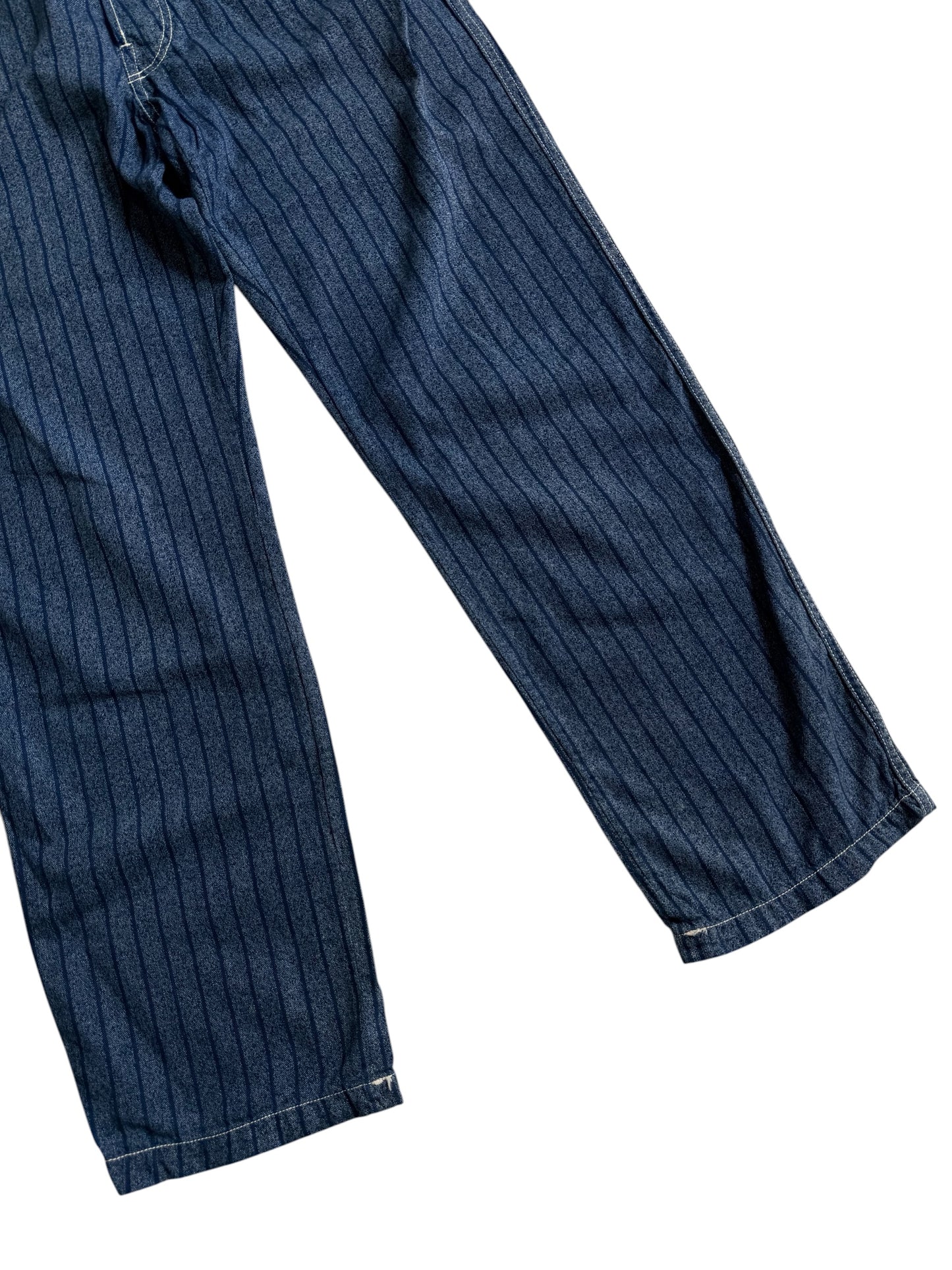 Vintage J.S Homestead Pinstripe Denim Work Pants Utility Pocket Made in Japan
