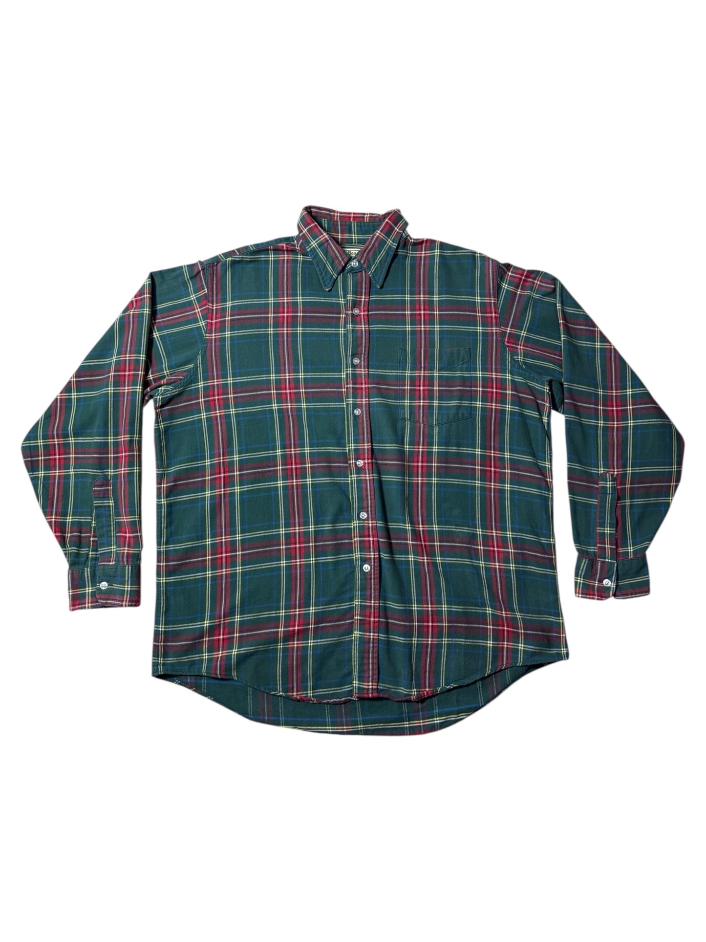 Vintage 1980s-90s LL Bean Plaid Flannel Shirt Made in USA