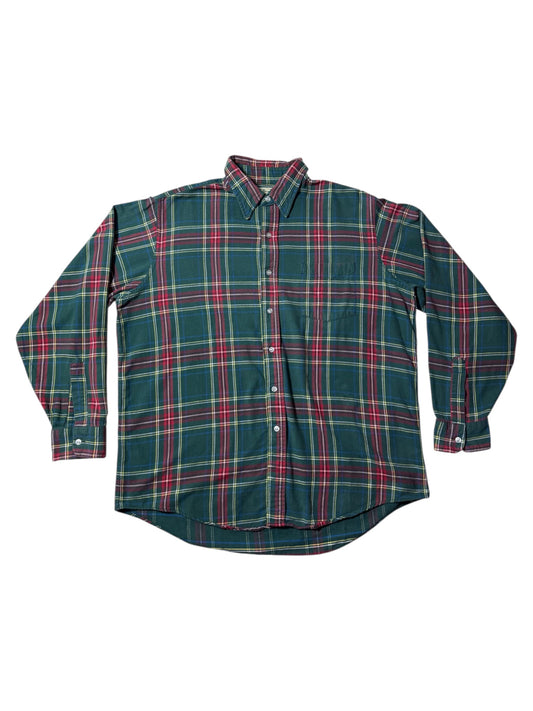Vintage 1980s-90s LL Bean Plaid Flannel Shirt Made in USA