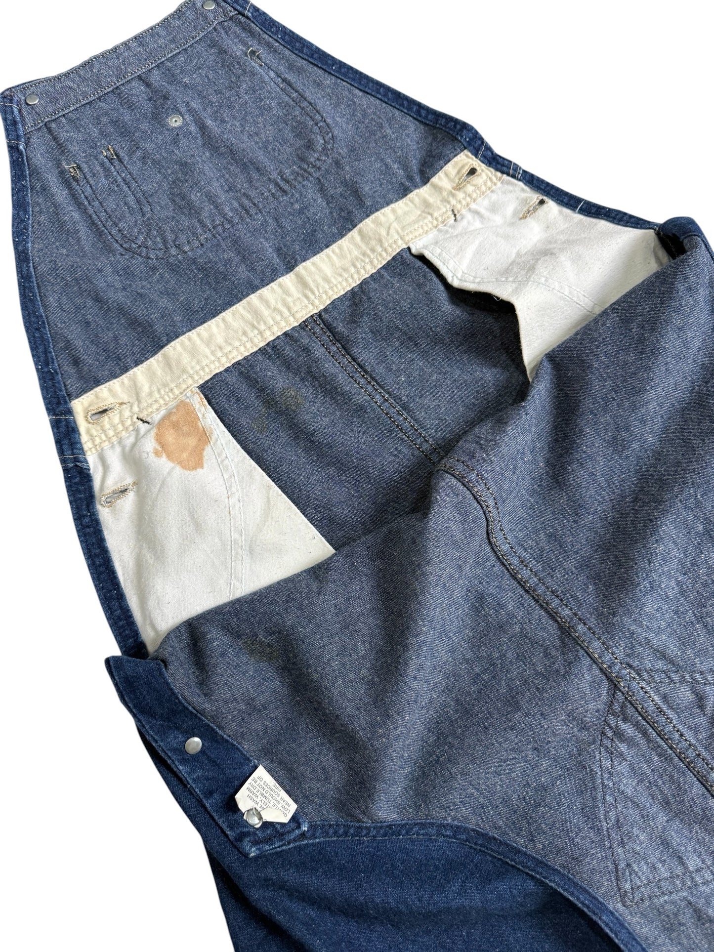 Vintage 80s 90s Pointer Brand Denim Overall Dress Made in USA