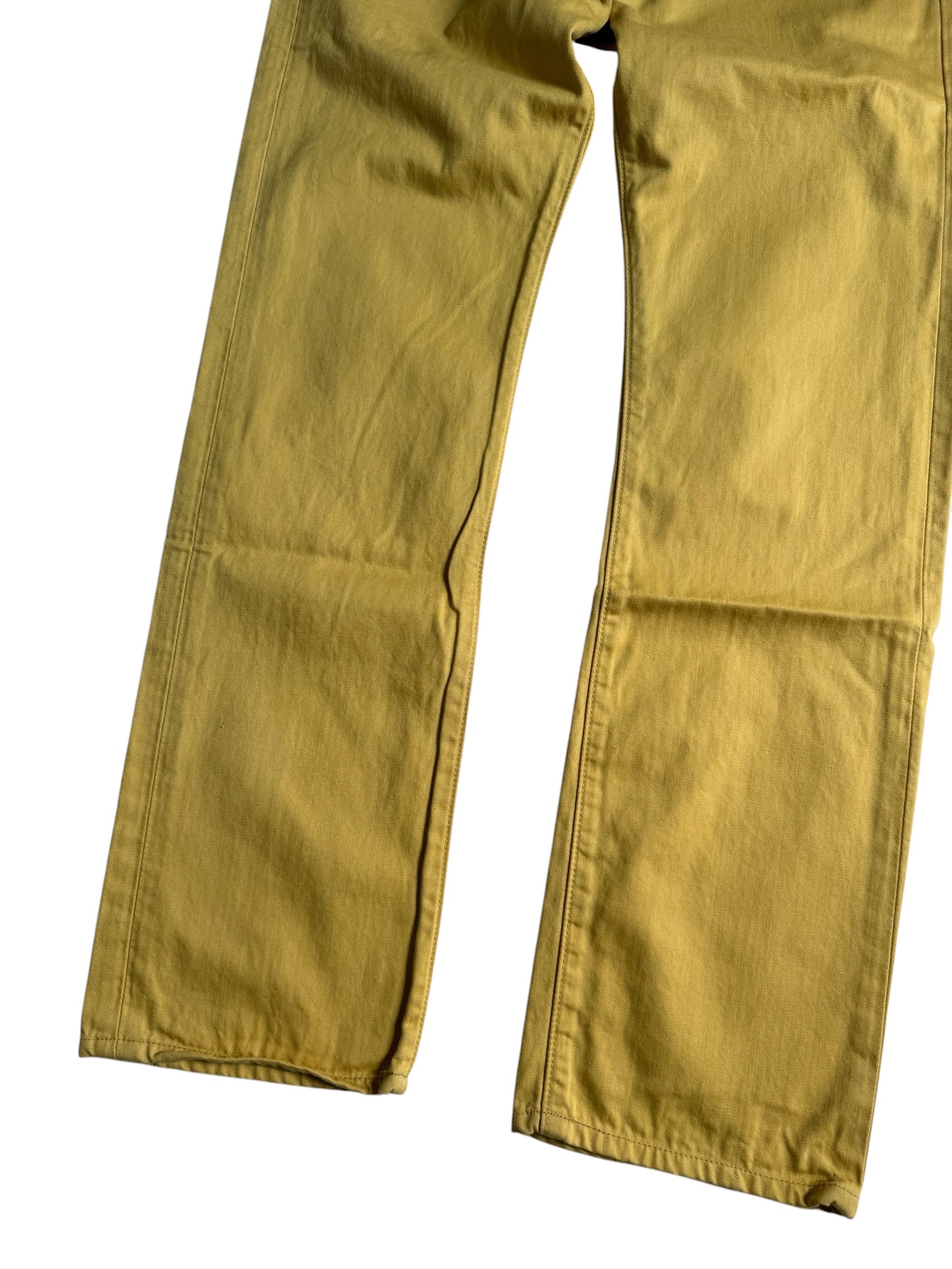 Levis 501 Mustard Yellow Denim Jeans Made in Poland