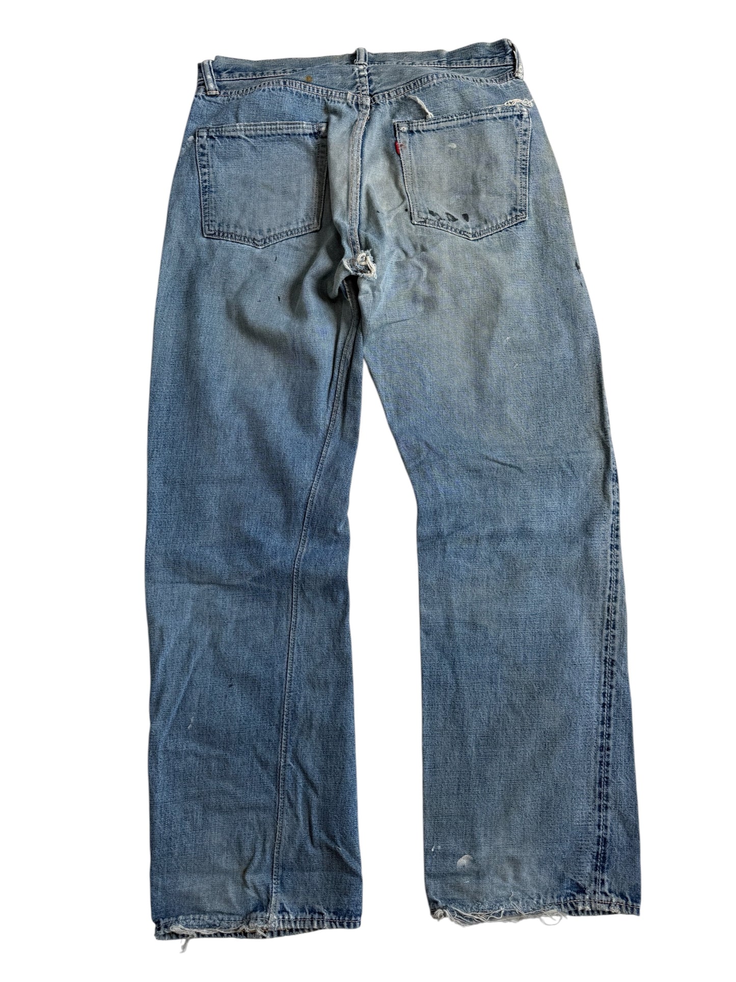 Vintage Warehouse & Co Selvedge Denim Distressed Jeans