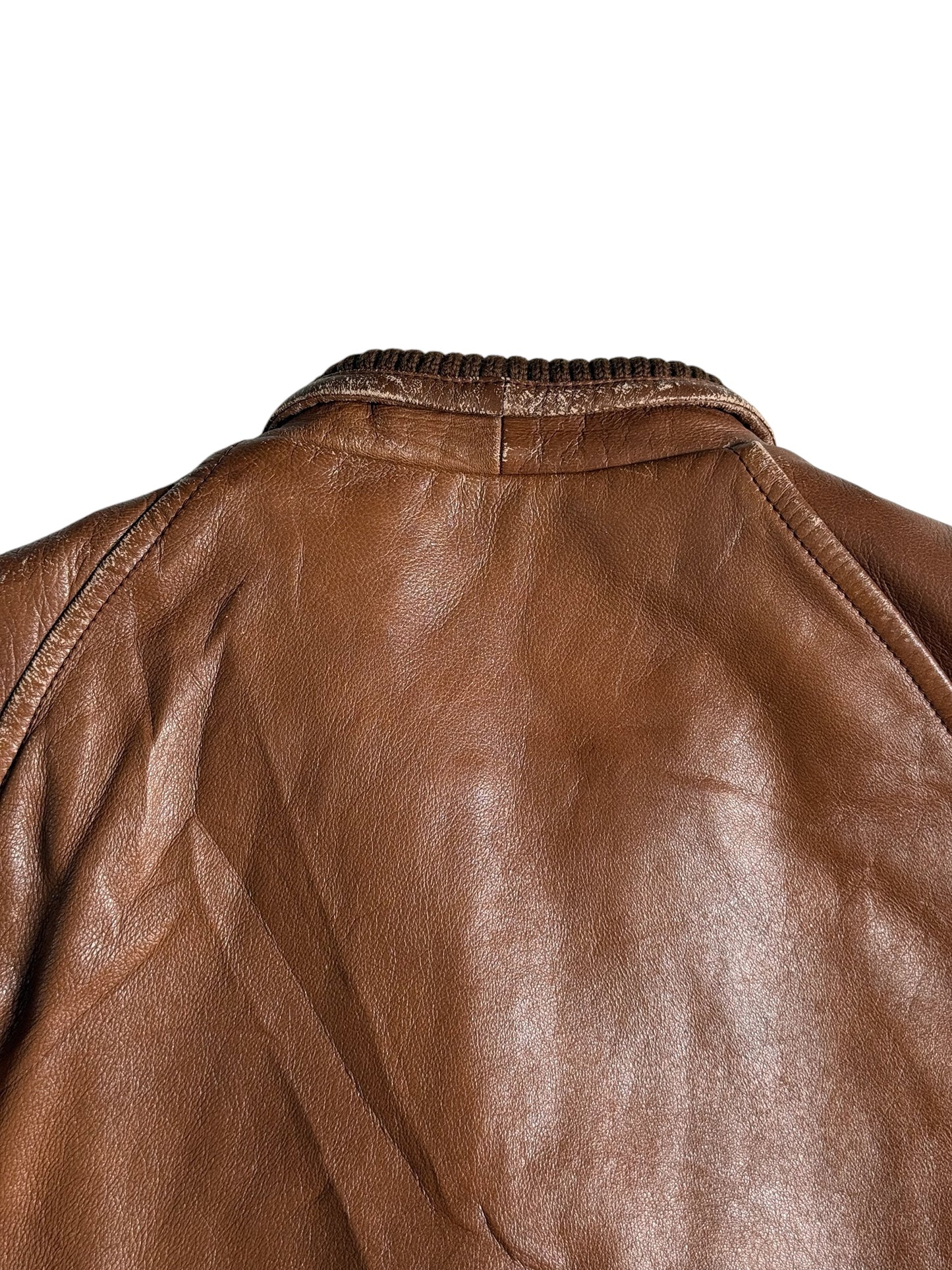 Vintage 1980s Valentino Pelle Brown Leather Belted Field Coat Made in Italy