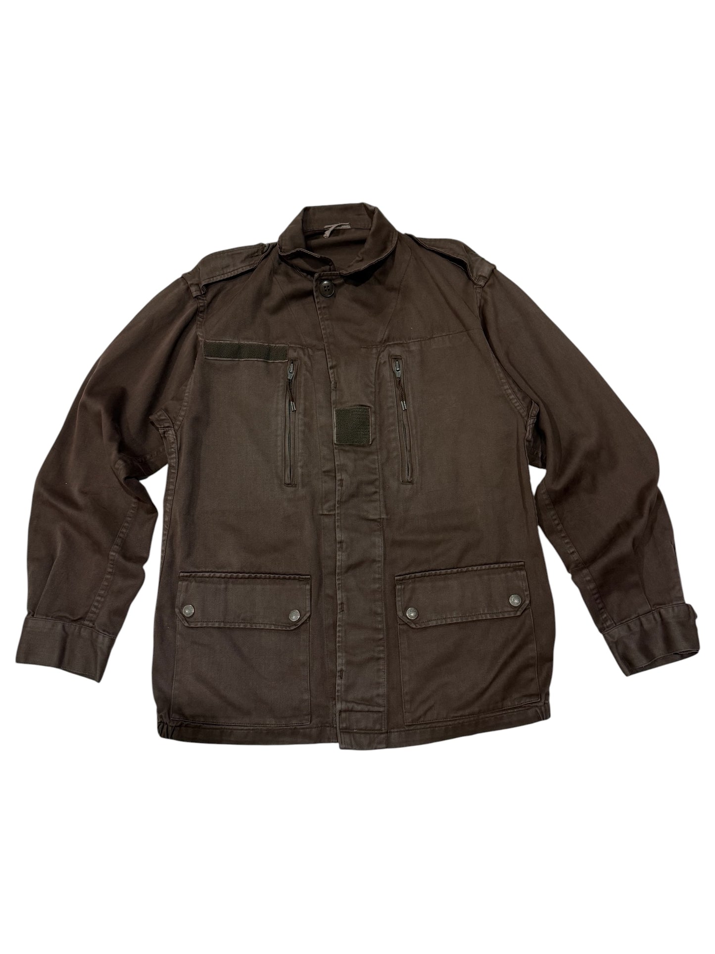 Vintage French Army F2 Field Jacket Rare Brown Military Surplus Retro Workwear