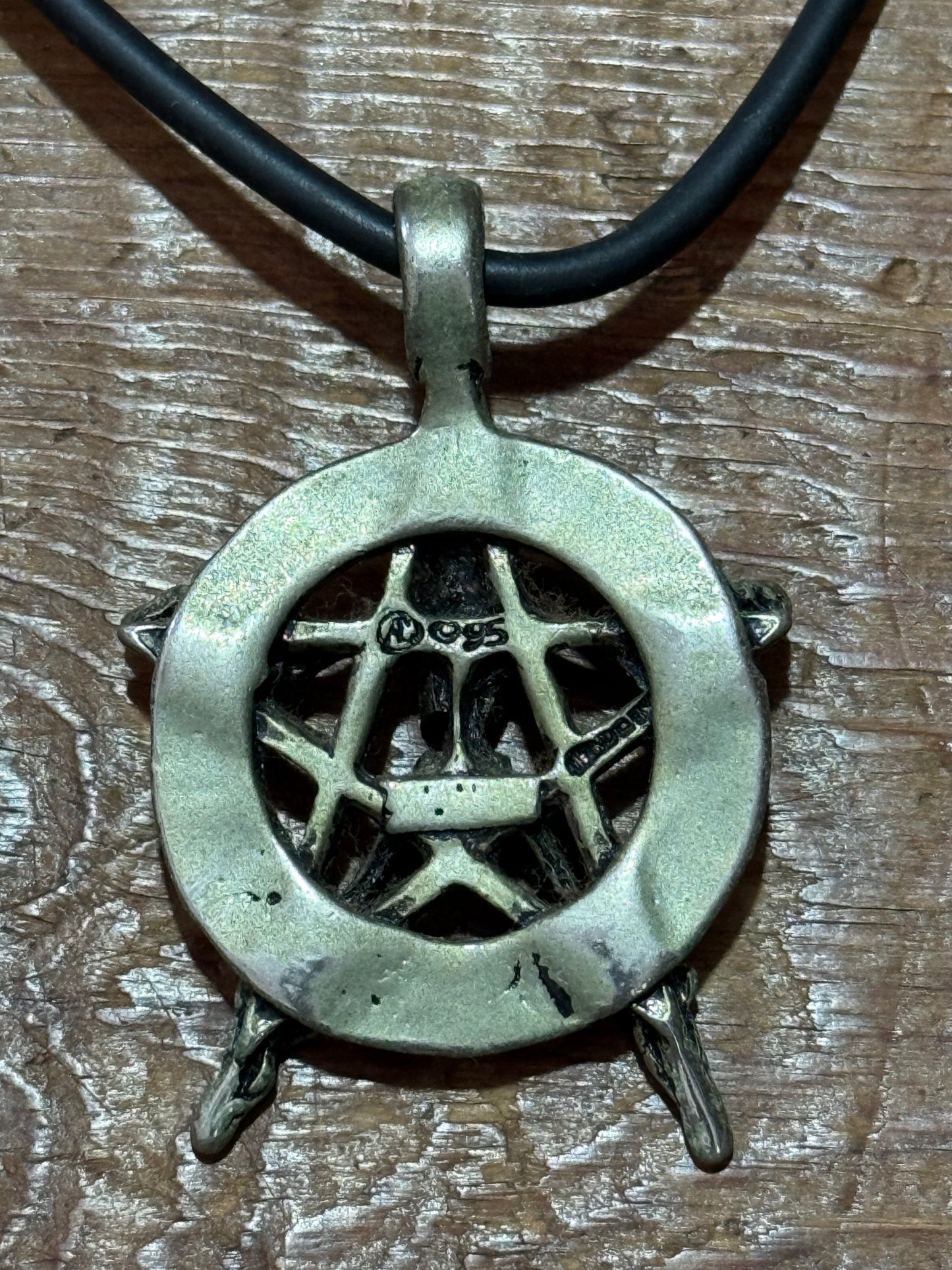 Vintage 1990s Alchemy England Occult Pentagram Figure Pendant Necklace