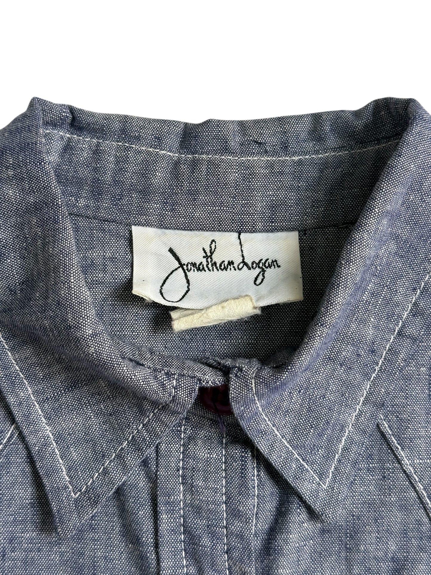 Vintage 1970s-80s Jonathan Logan Chambray Dress