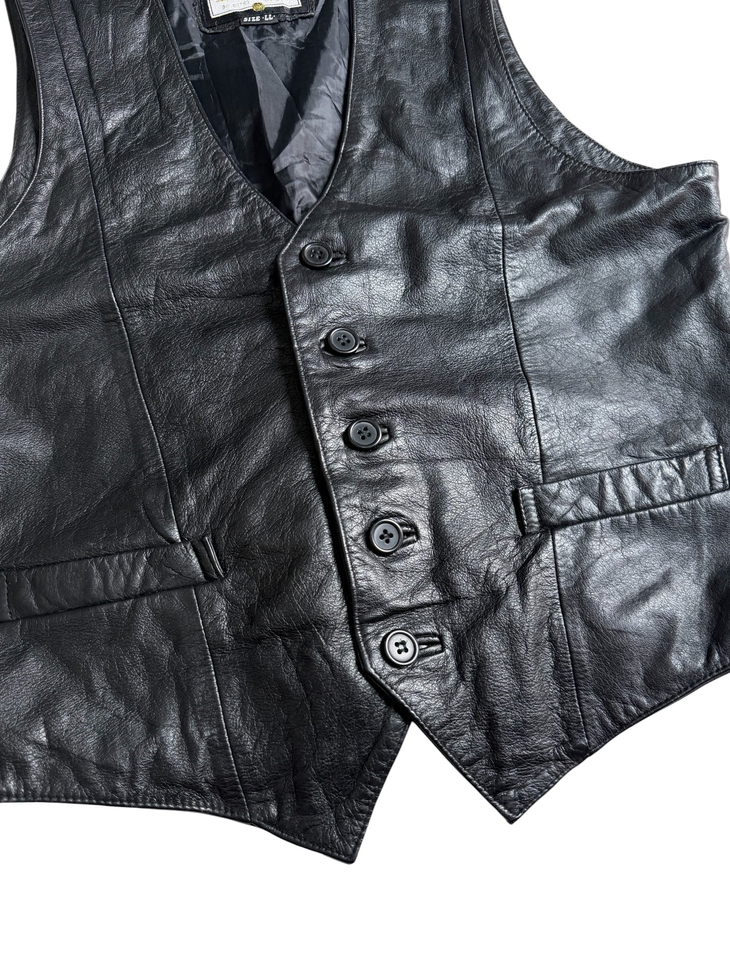 Vintage Vario Max Black Leather Vest