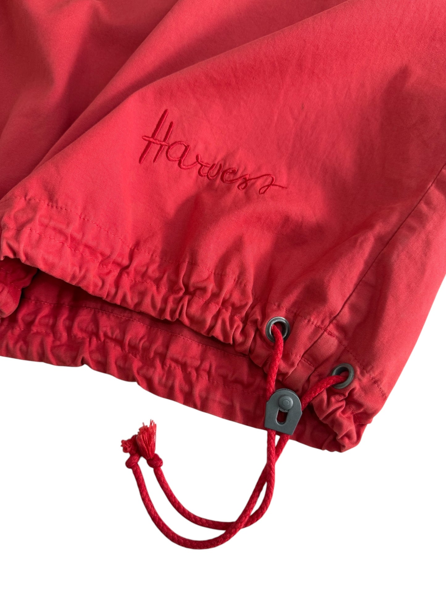 Vintage Red Cotton Anorak Pullover Jacket Made in EEC
