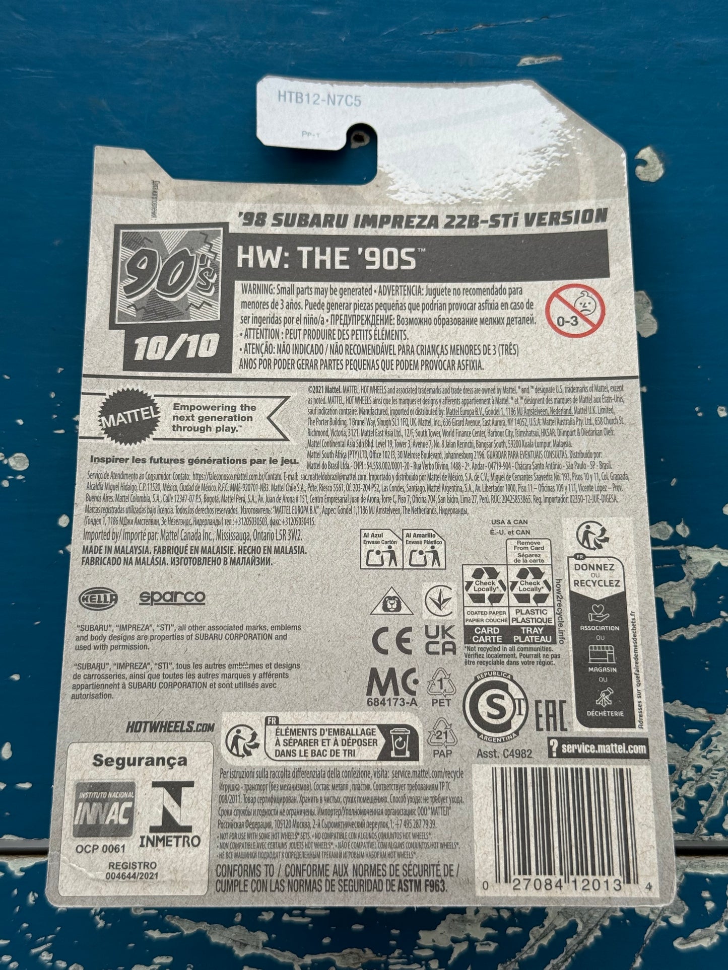 Hot Wheels ‘98 Subaru Impreza 22B-STI Version