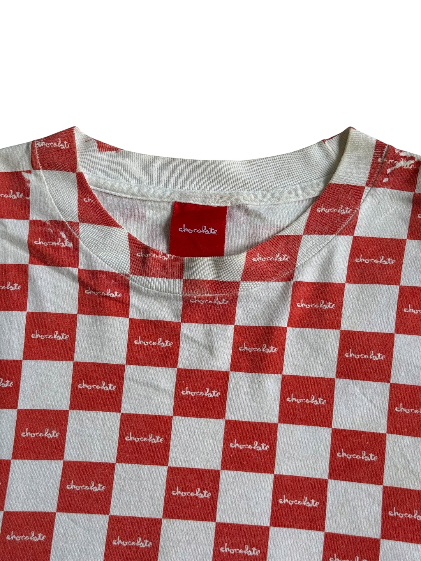Chocolate Skateboard Checkered Print Tshirt