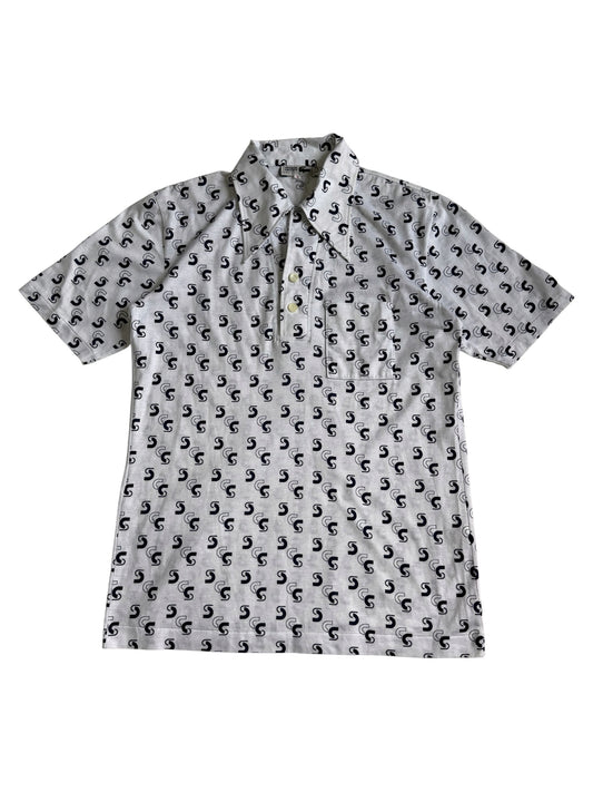 Vintage Chemise Lacoste Atomic Print Polo Tee