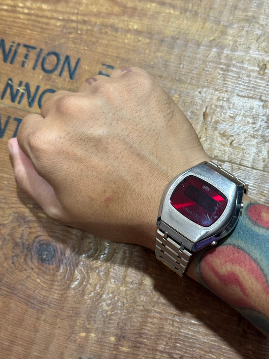 Rare Vintage 70s Orient Touchtron Led Watch Japan Junk Not Working For Parts