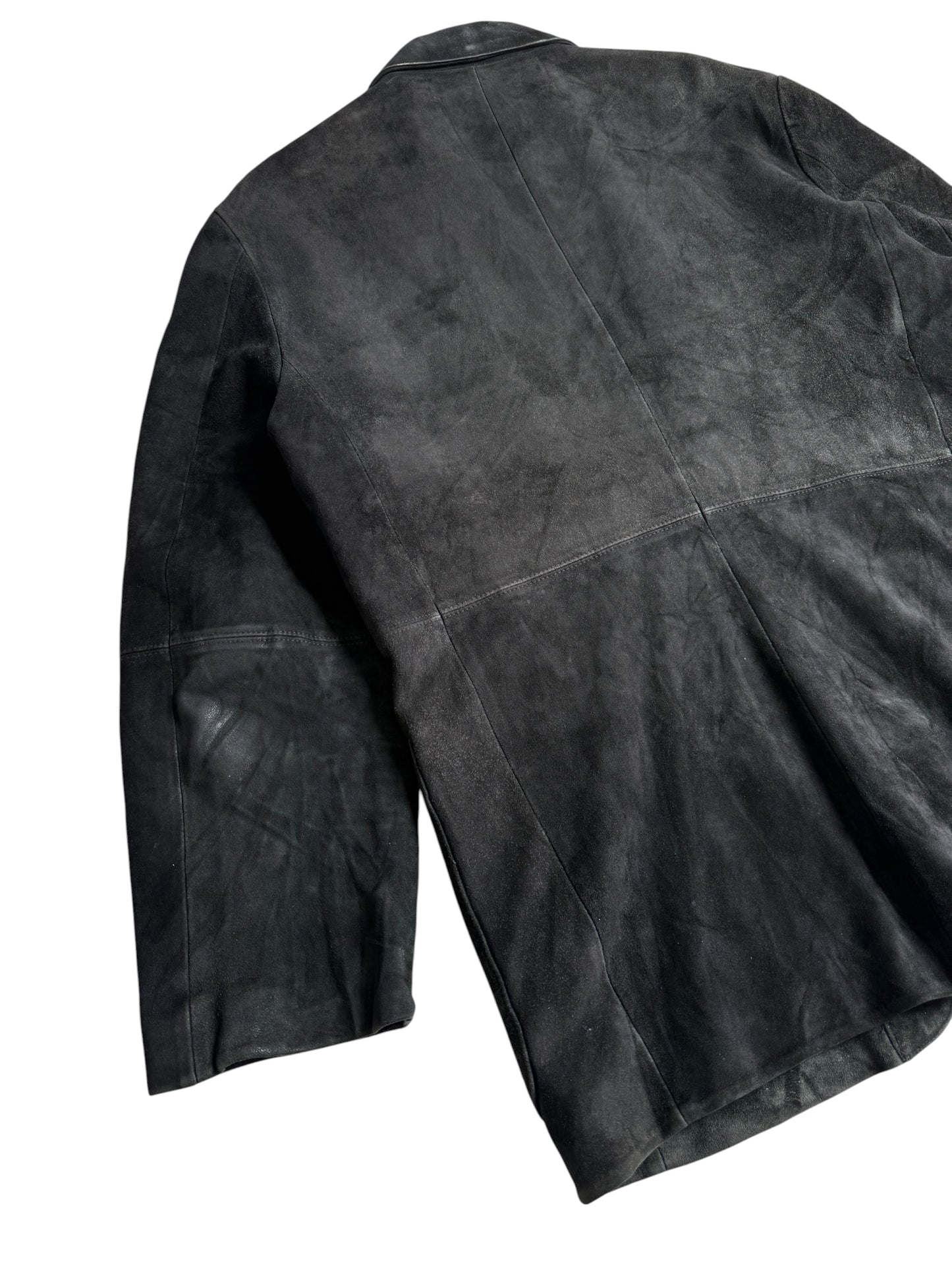 Vintage J. Morgan Black Suede Leather Blazer Jacket