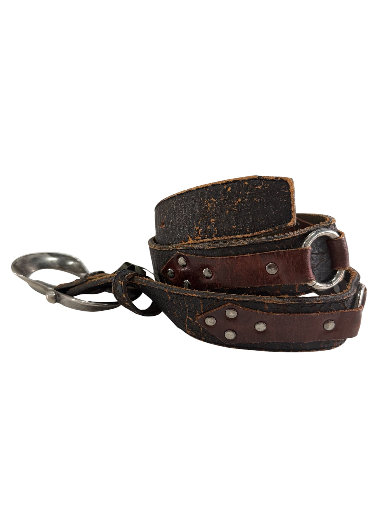 Vintage Morgan Homme Distressed Leather Belt