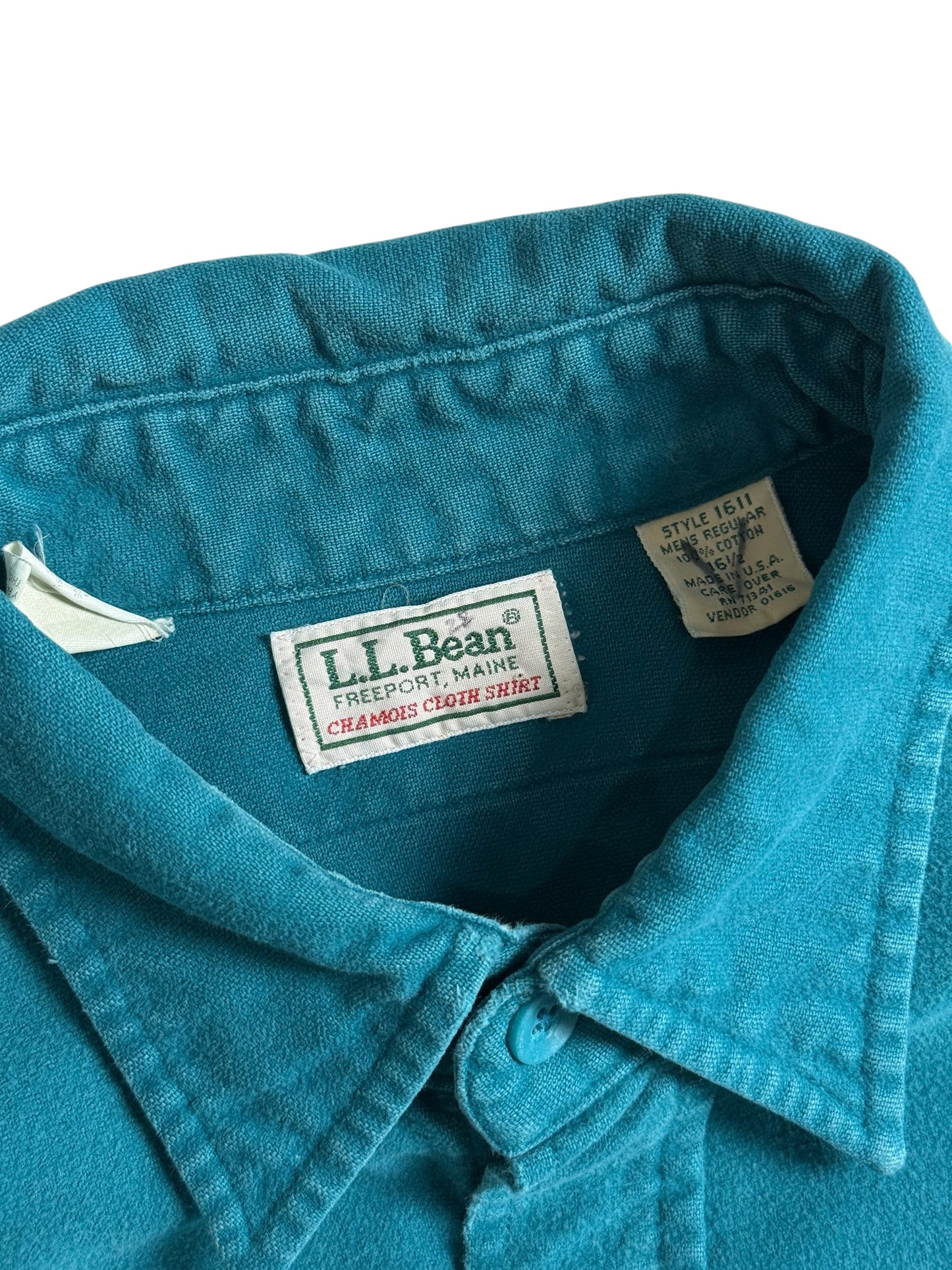 Vintage 80s-90s LL Bean Chamois Cloth Shirt Made in USA