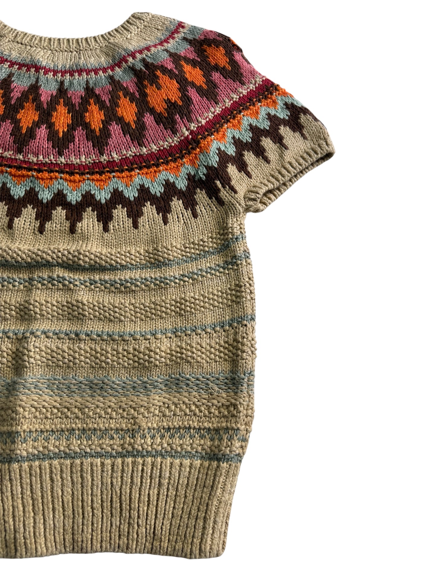 Polo Ralph Lauren Jacquard Short Sleeve Knit Sweater
