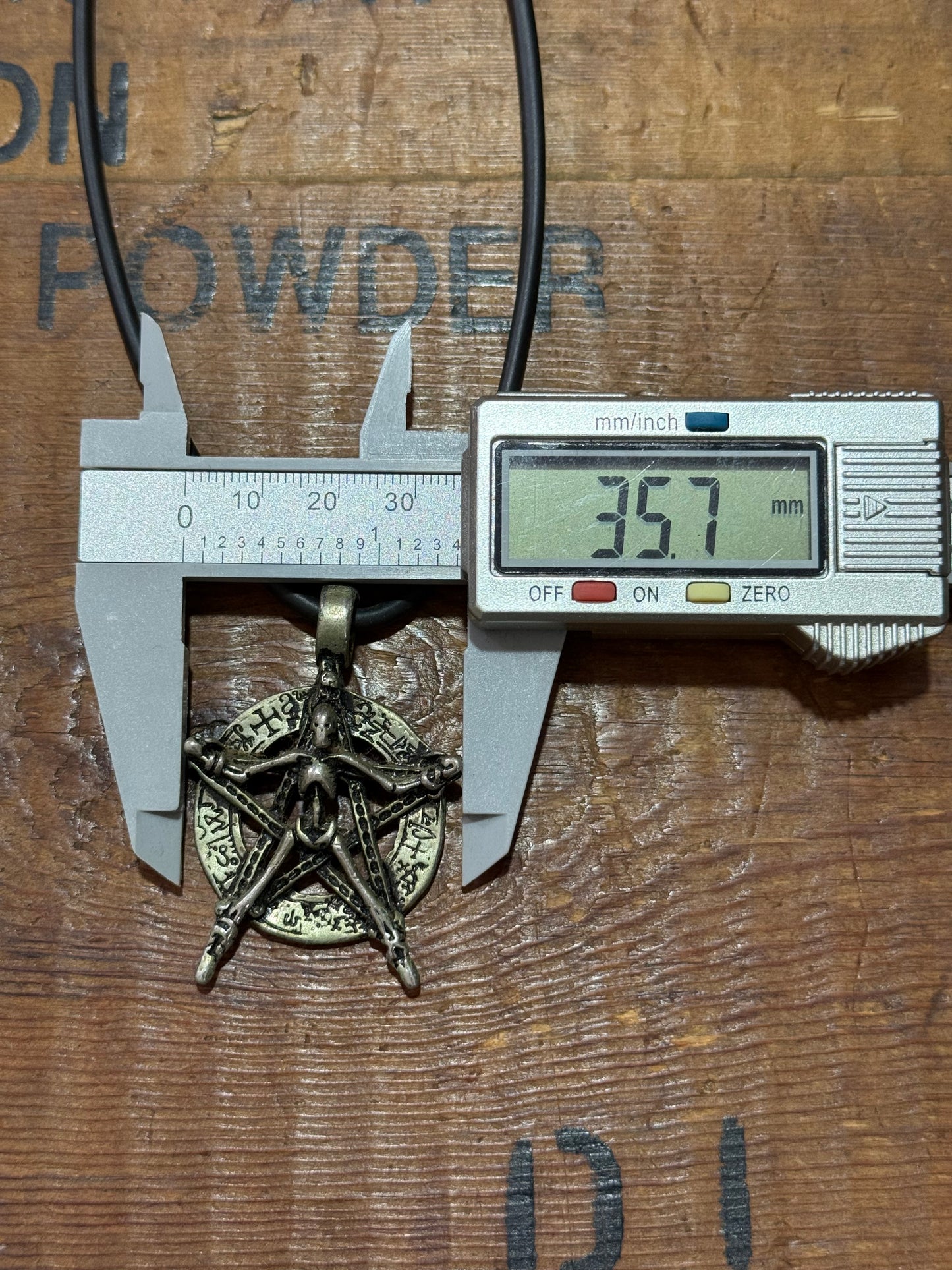 Vintage 1990s Alchemy England Occult Pentagram Figure Pendant Necklace