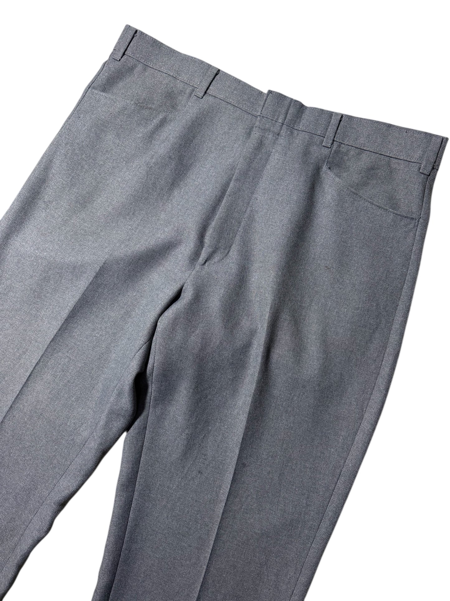 Vintage Levis Action Slacks Grey Dress Trousers Made In Usa