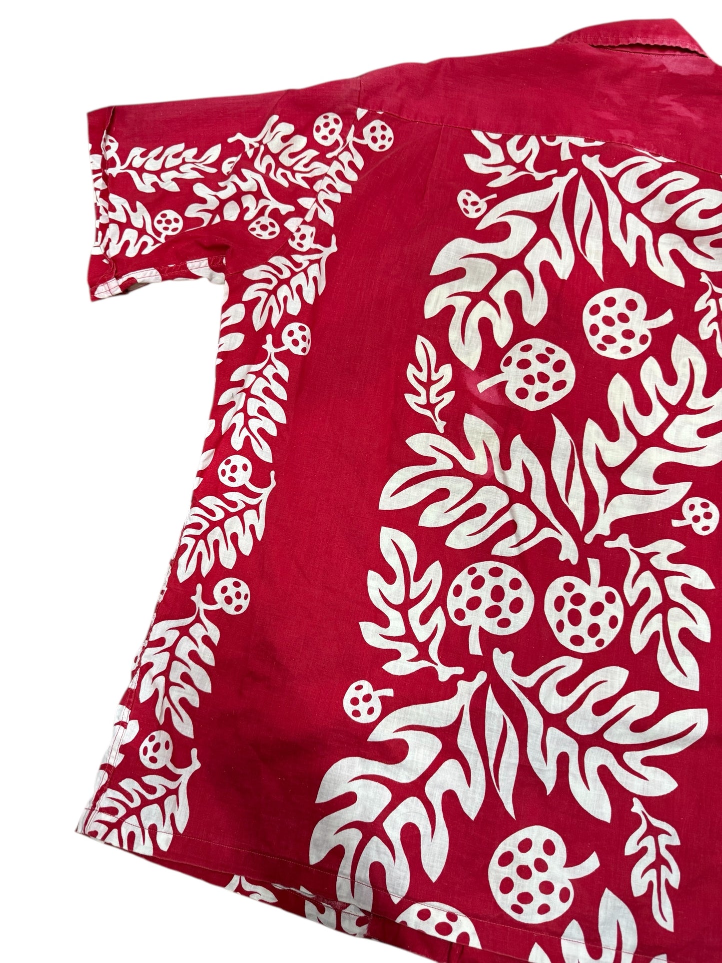 Vintage 1950s Penneys Towncraft Hawaiian Red Shirt