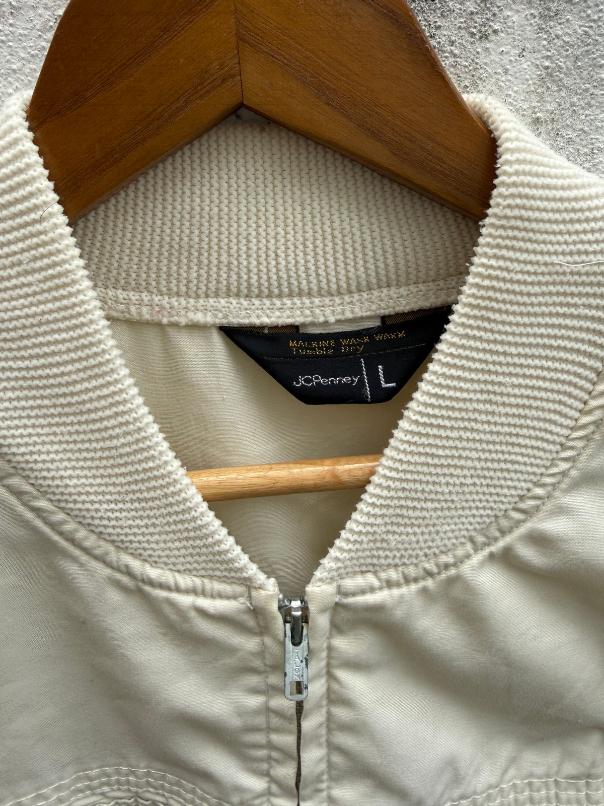 Vintage 70s 80s Hobby Center Staff Bomber Jacket Chain Stitch